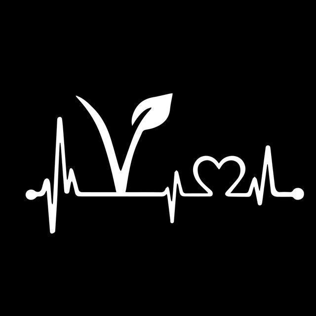 Vegan Lifeline Vinyl Car Bumper Stickers or Decal in Various Colors--Spread the message of compassion!、mySite、g9winljtr