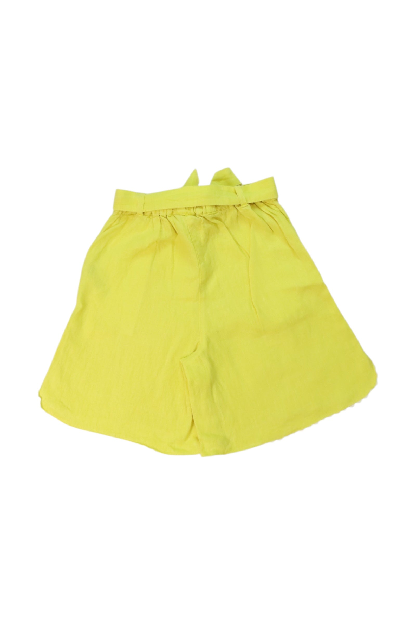 Petit Bateau High-Waist Linen Shorts 10Y、mySite、g9winljtr