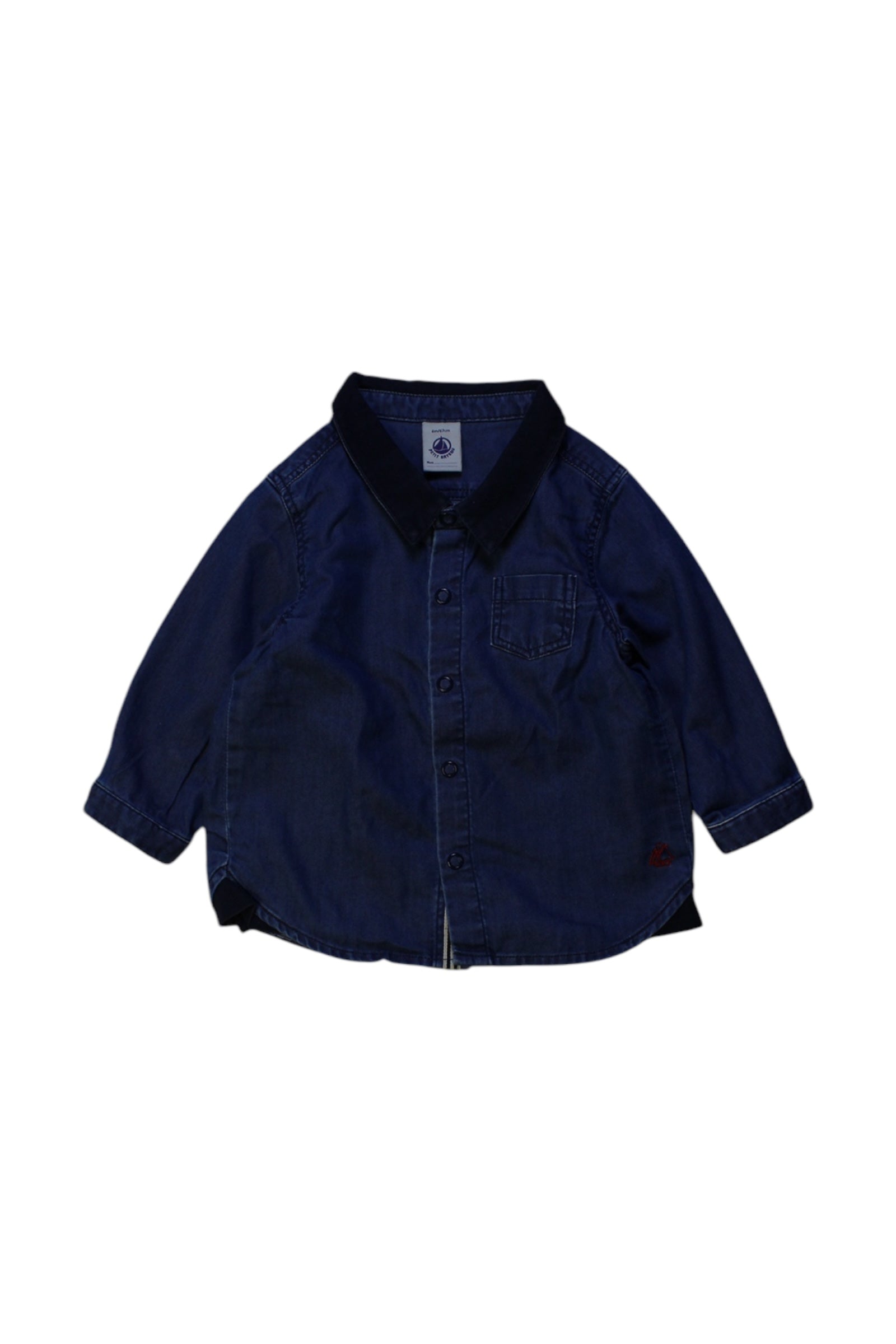 Petit Bateau Denim Long Sleeve Shirt 3-6M、mySite、g9winljtr