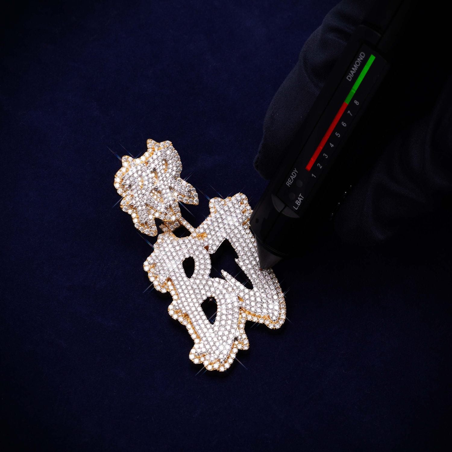 Custom Moissanite BJ Pendant 14K Gold、mySite、hinf8tx79