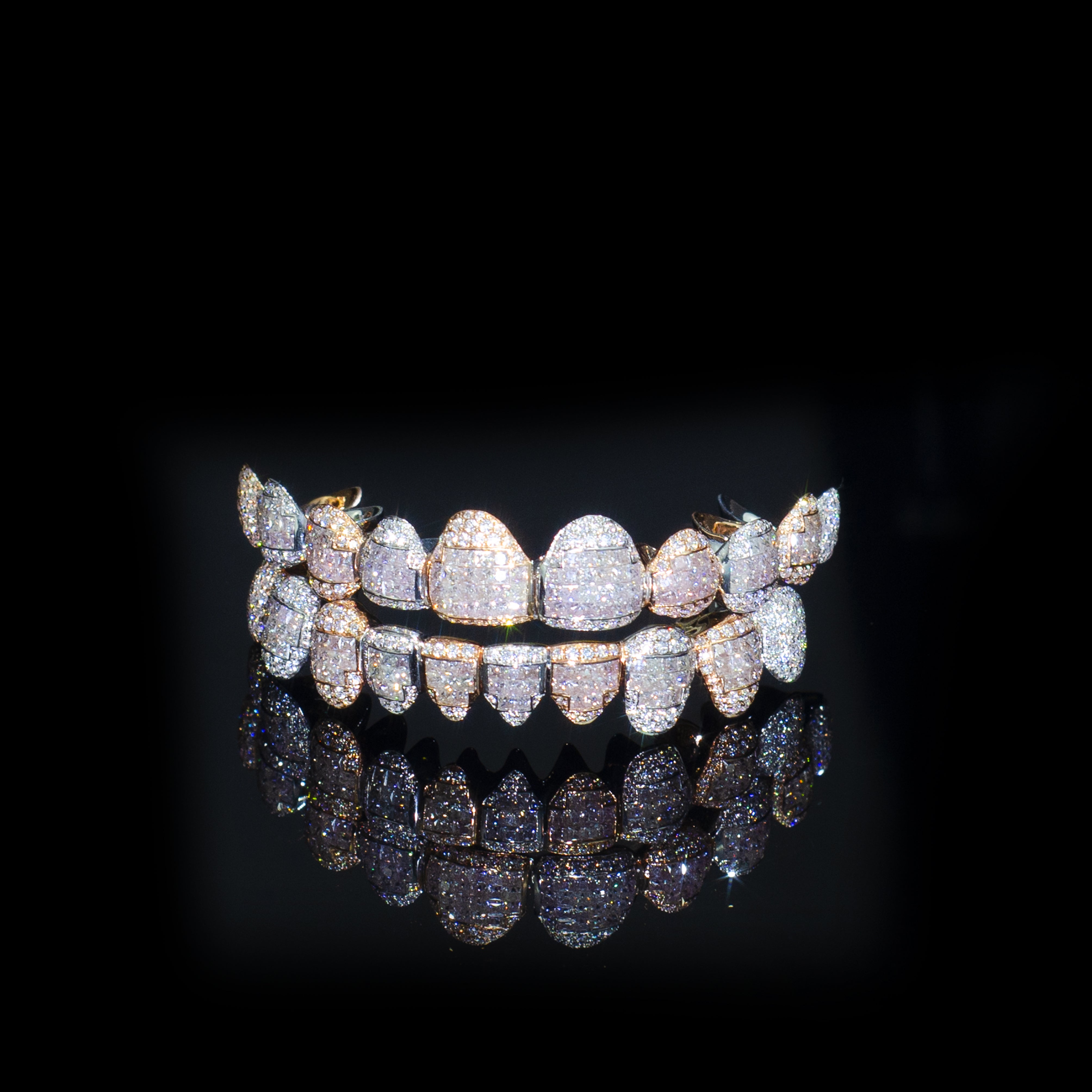 10 on 10 VVS Moissanite Diamond Grillz、mySite、hinf8tx79