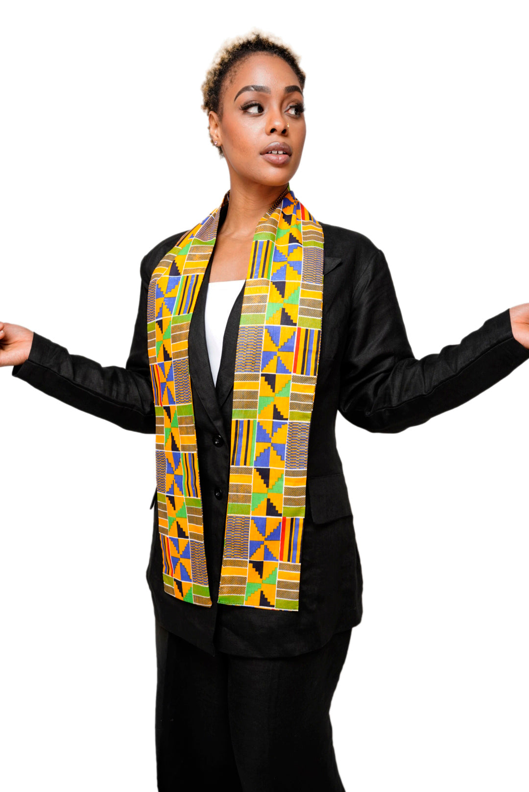 Dupsie's Akannipa Kente African Print Stole/Sash DP4075S、mySite、solidvoid