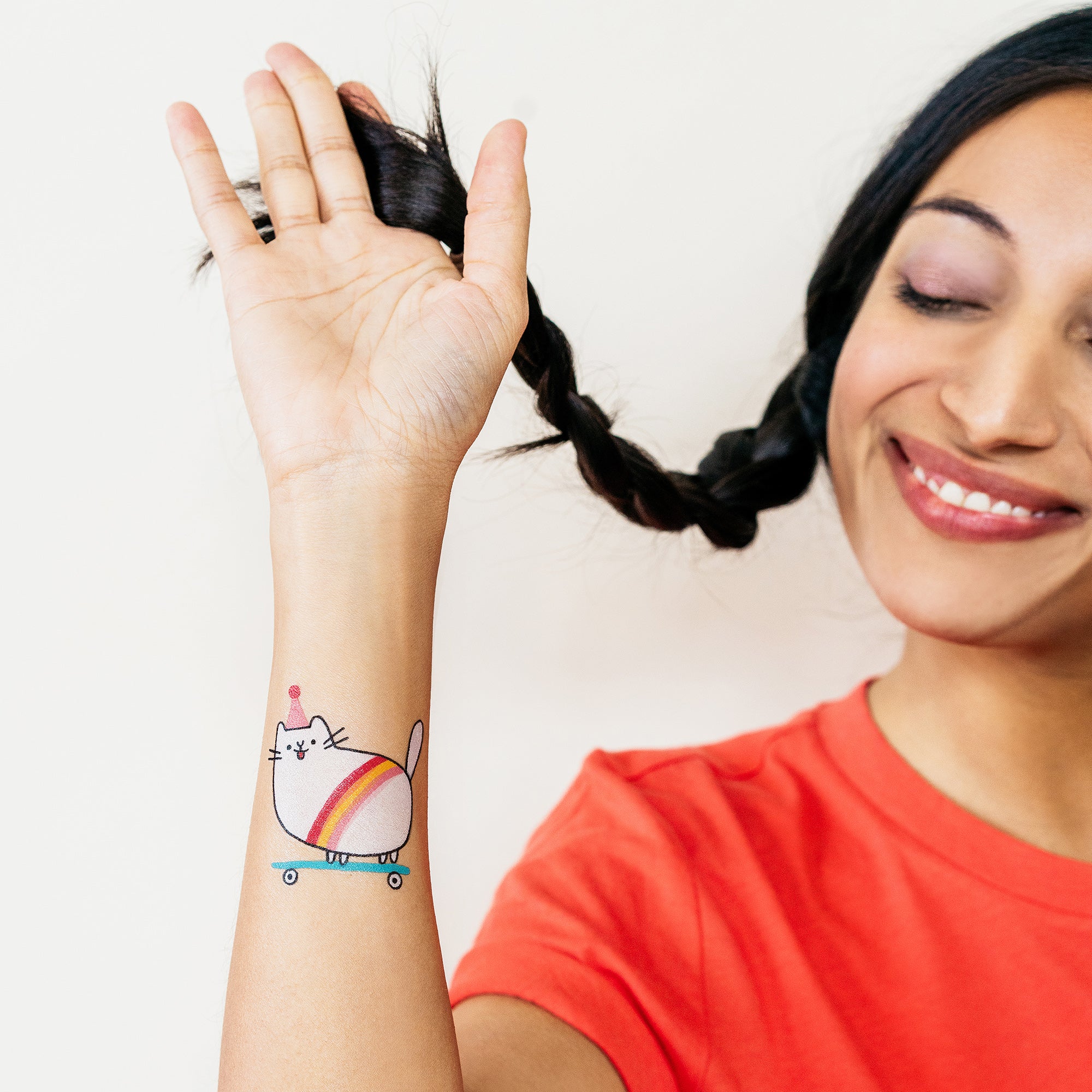  Skateboard Kitty Tattly Temporary Tattoos、mySite、ghnorth