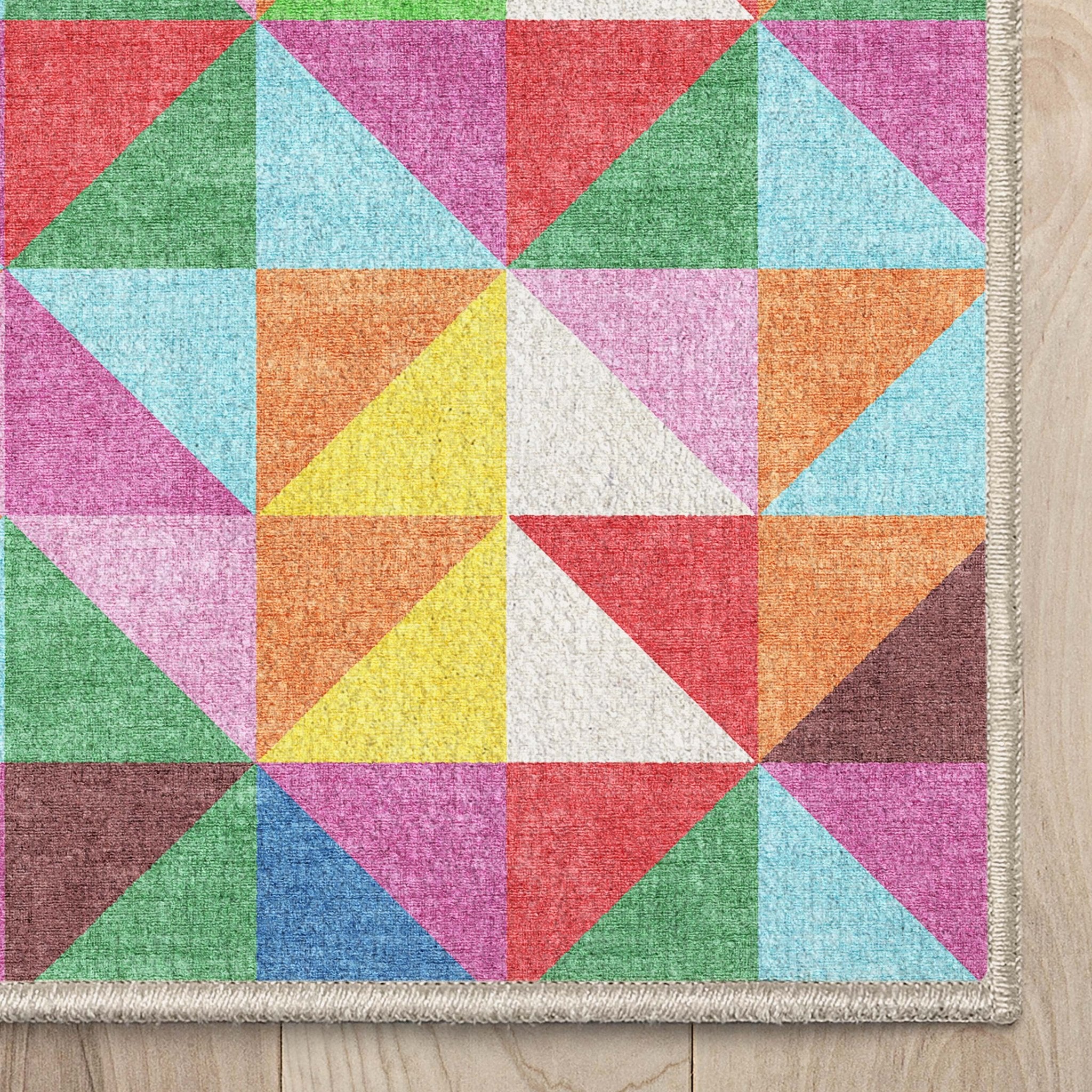 Crayola Modern Tile Geometric Bright Multi Color Area Rug By Well Woven、mySite、gigharbornorthrealestate