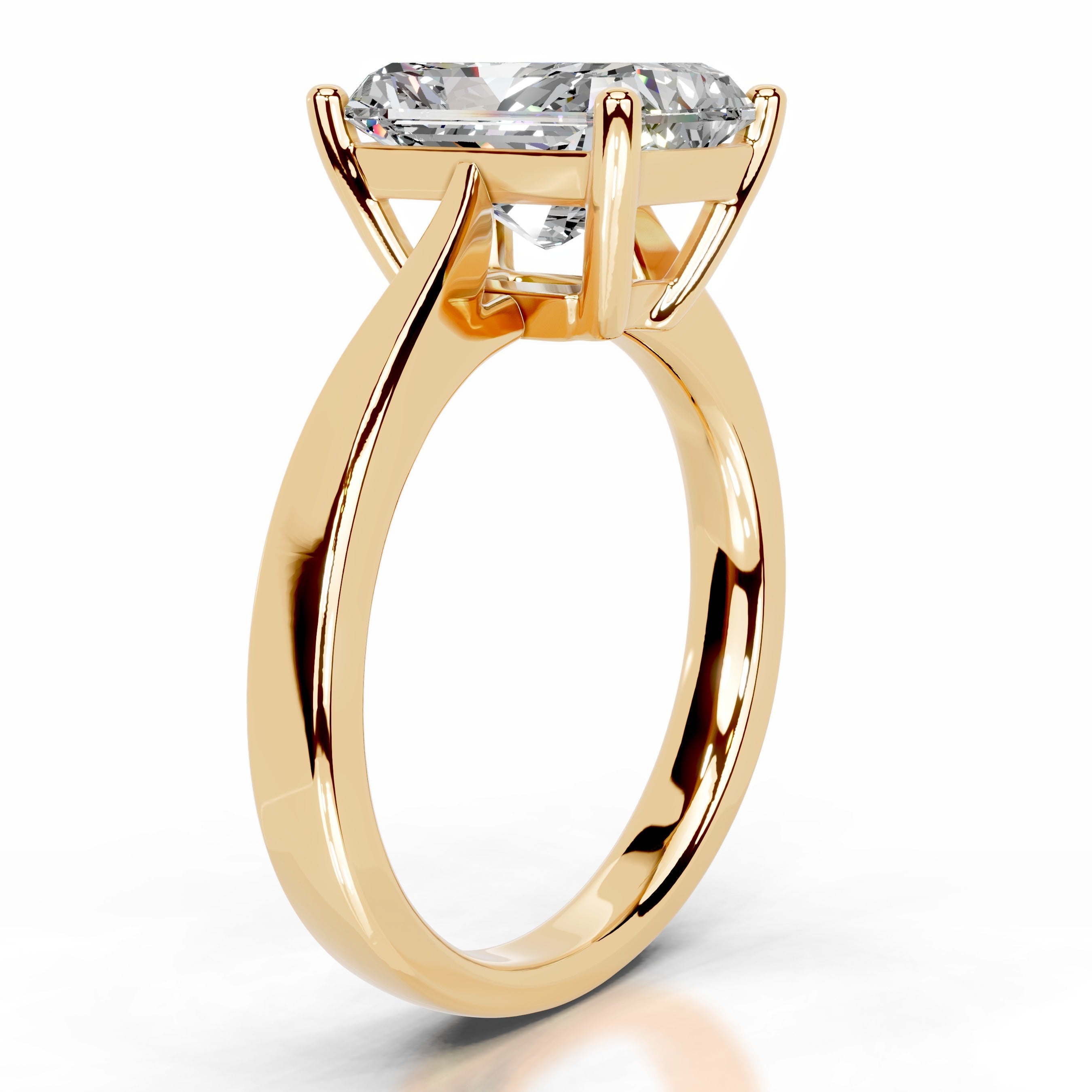 Mariana Moissanite Ring - 18K Yellow Gold (RTS)、mySite、hinf8tx79
