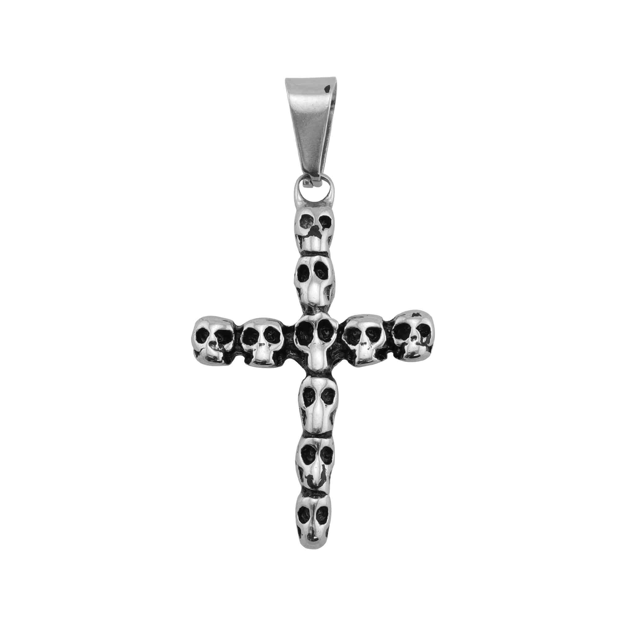 Stainless Steel Cross Of Skulls Pendant / PDC2017、mySite、dreamappss