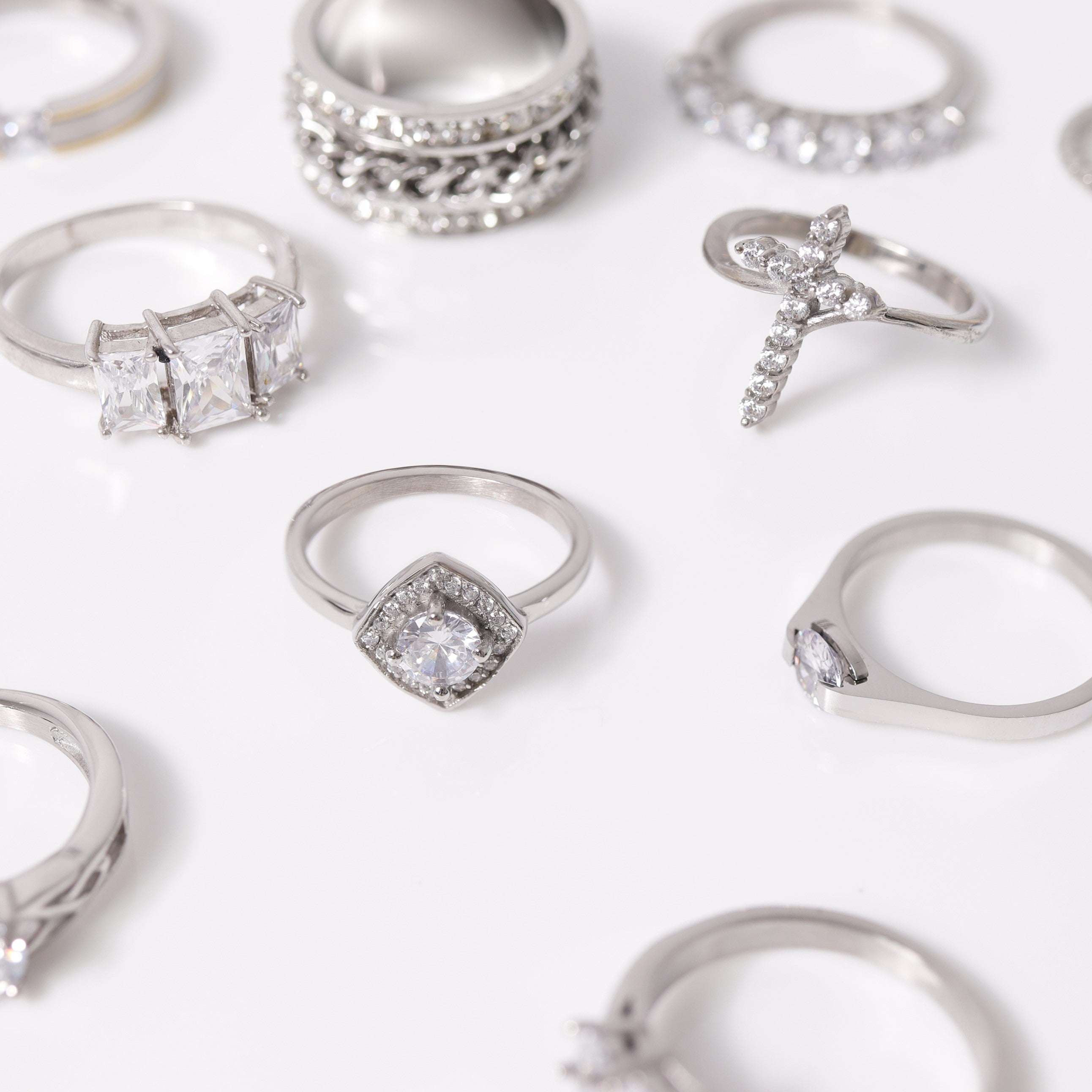 Stainless Steel CZ Cross Ring / FSR0002、mySite、dreamappss