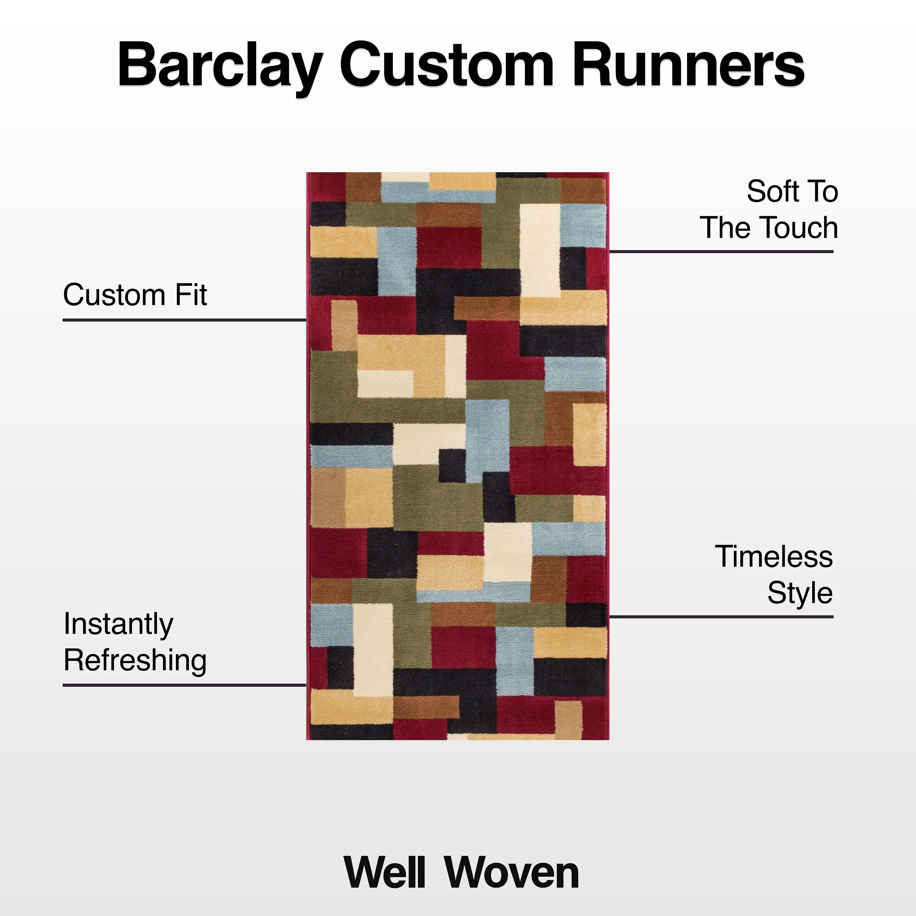 River Custom Size Runner Modern Red 27 Inch Wide x Choose Your Length Hallway Runner Rug、mySite、gigharbornorthrealestate