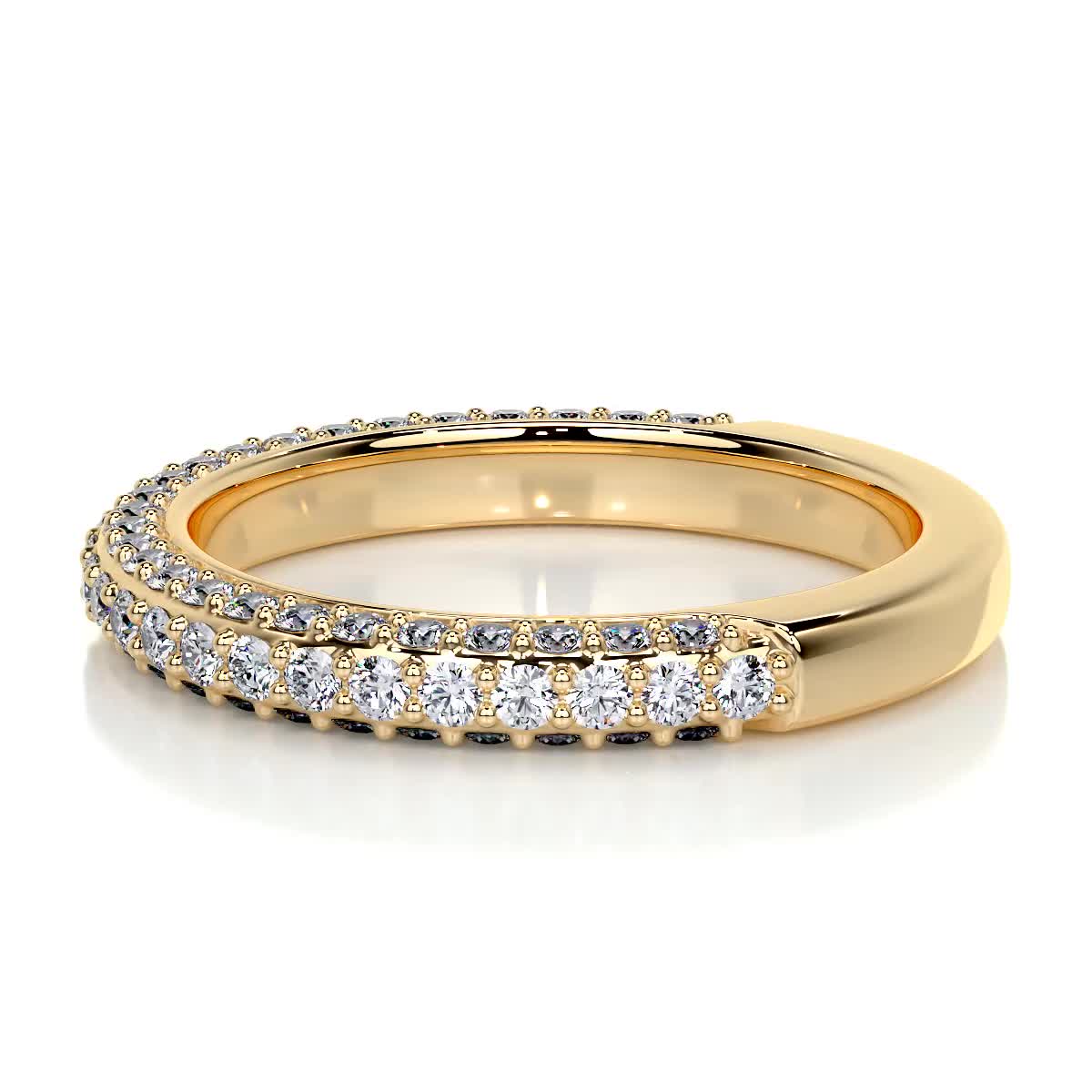 Anastasia Lab Grown Pave Diamond Wedding Ring (0.75 Carat) -18K Yellow Gold、mySite、hinf8tx79