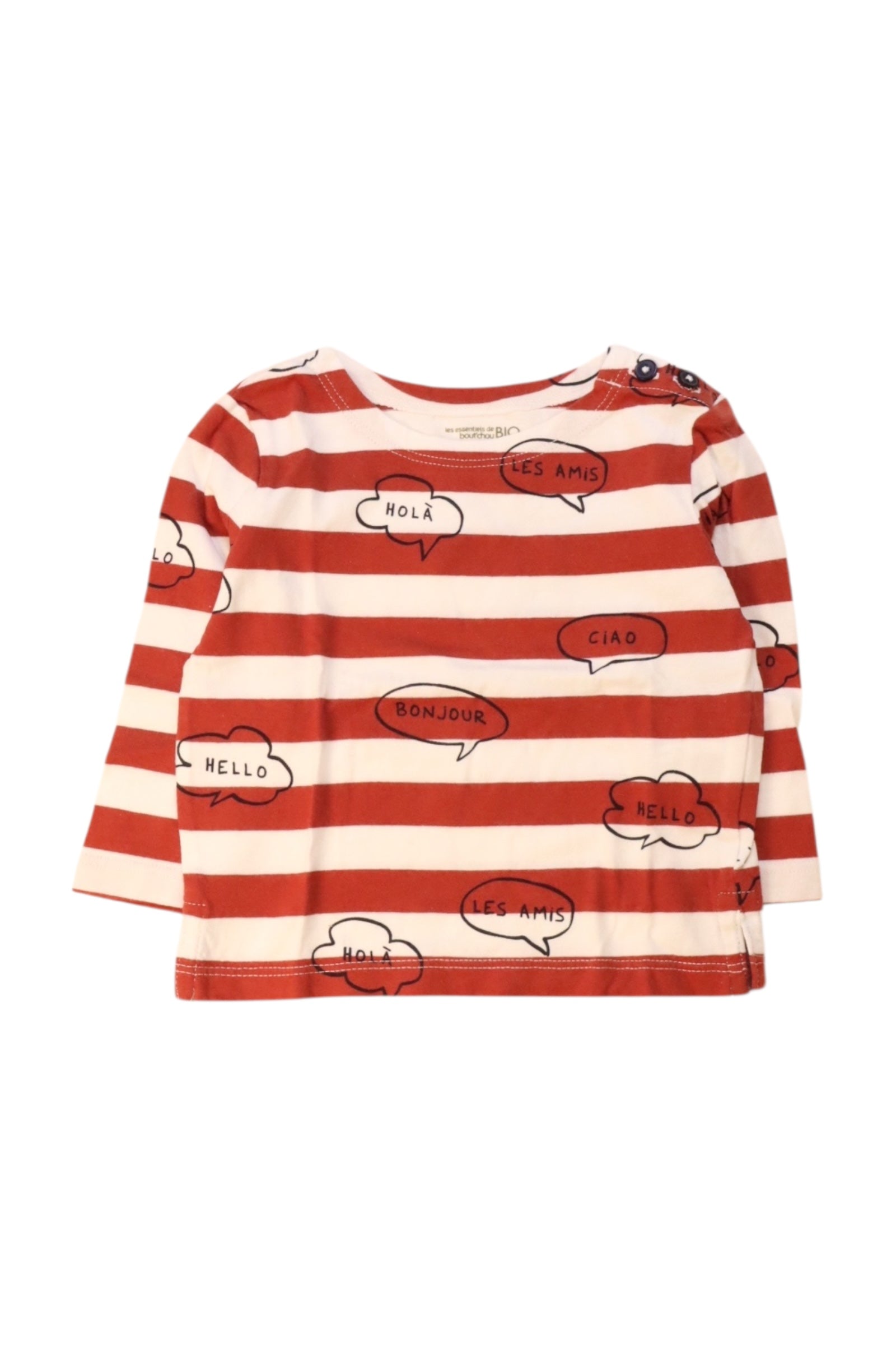 Bout'Chou Long Sleeve Striped Top 6-12M、mySite、g9winljtr