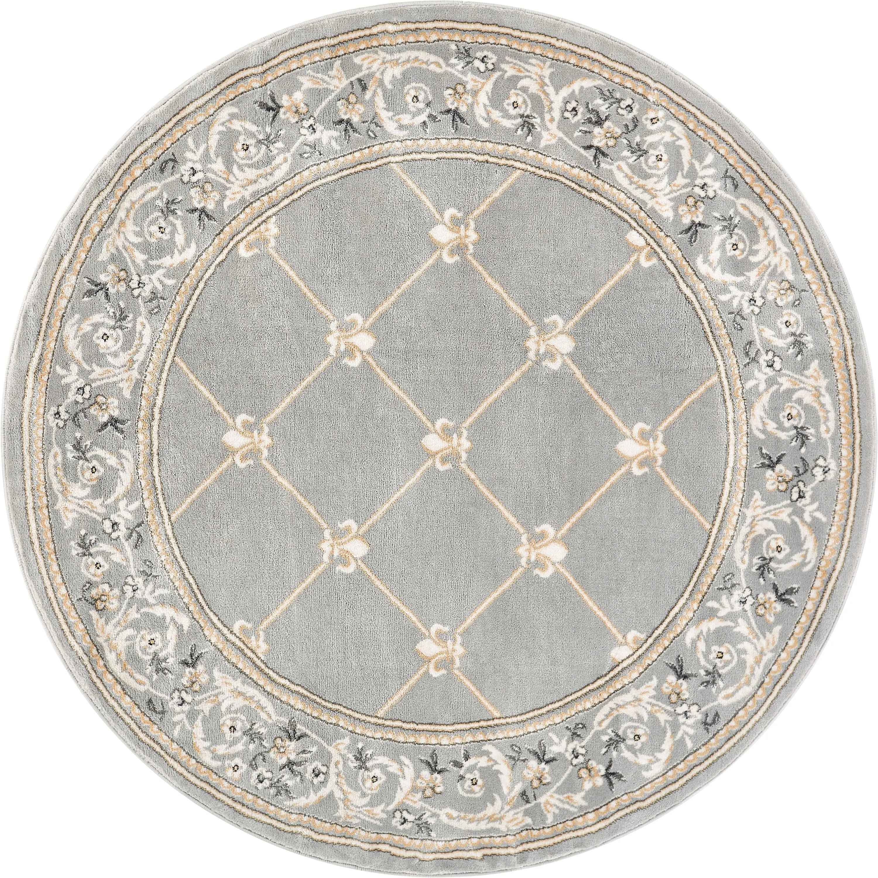 Fleur De Lis Grey Traditional Rug、mySite、gigharbornorthrealestate