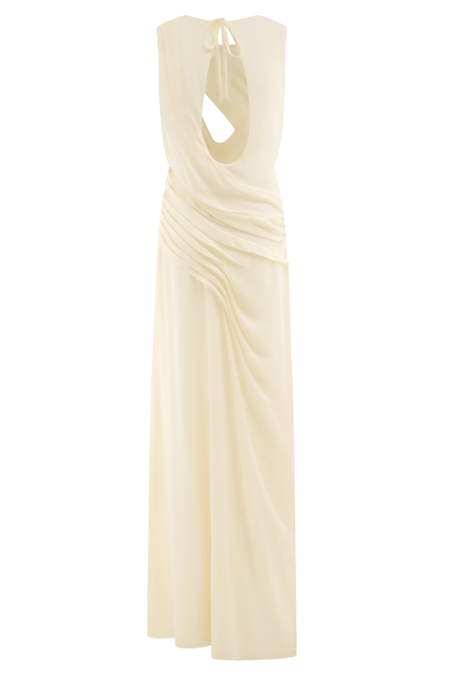 Oria Chiffon Maxi Dress - Ivory、mySite、solidvoid