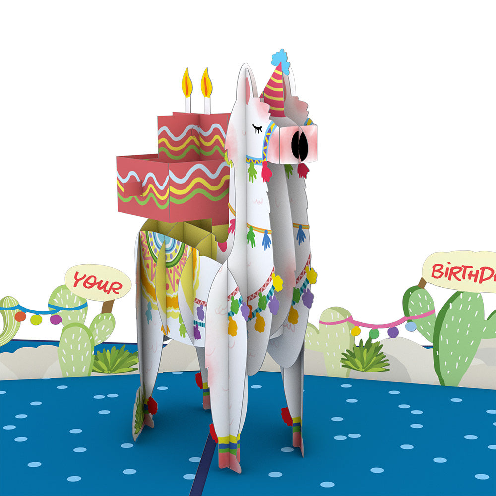Happy Birthday Llama Pop-Up Card、mySite、solidvoid