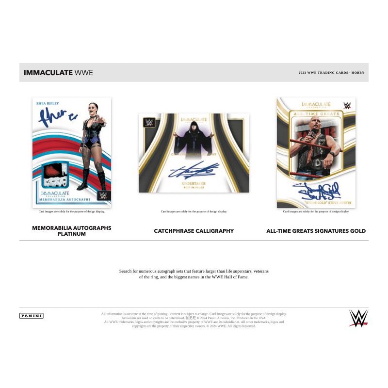2023 Panini WWE Immaculate Hobby Box、mySite、waistdrama