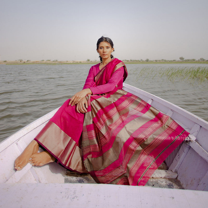 Festive Wear for Women | Maheshwari Silk Cotton Saree | Pink、mySite、camillekostekn