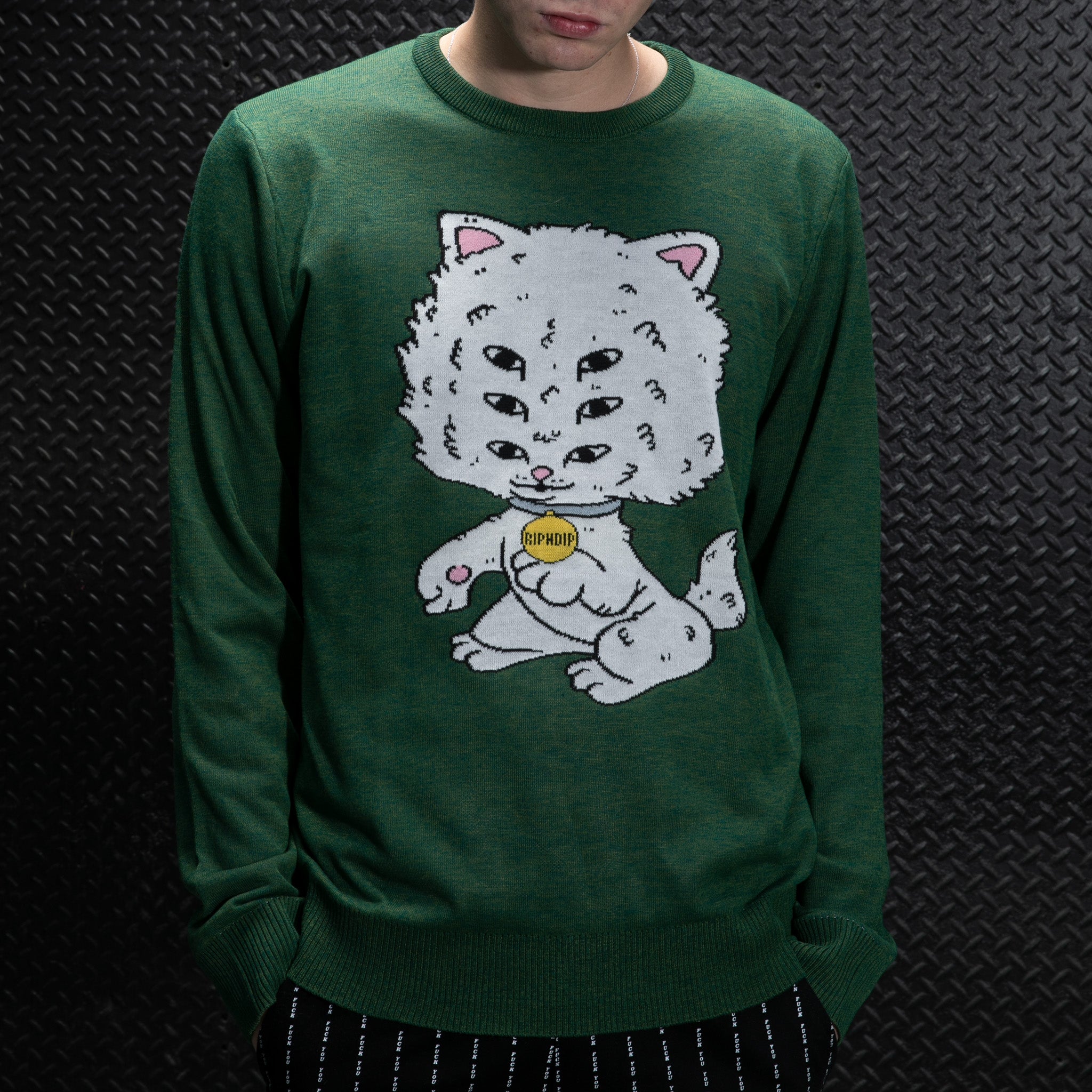  Big Head Knit Sweater (Pine Heather)、mySite、merchandisen
