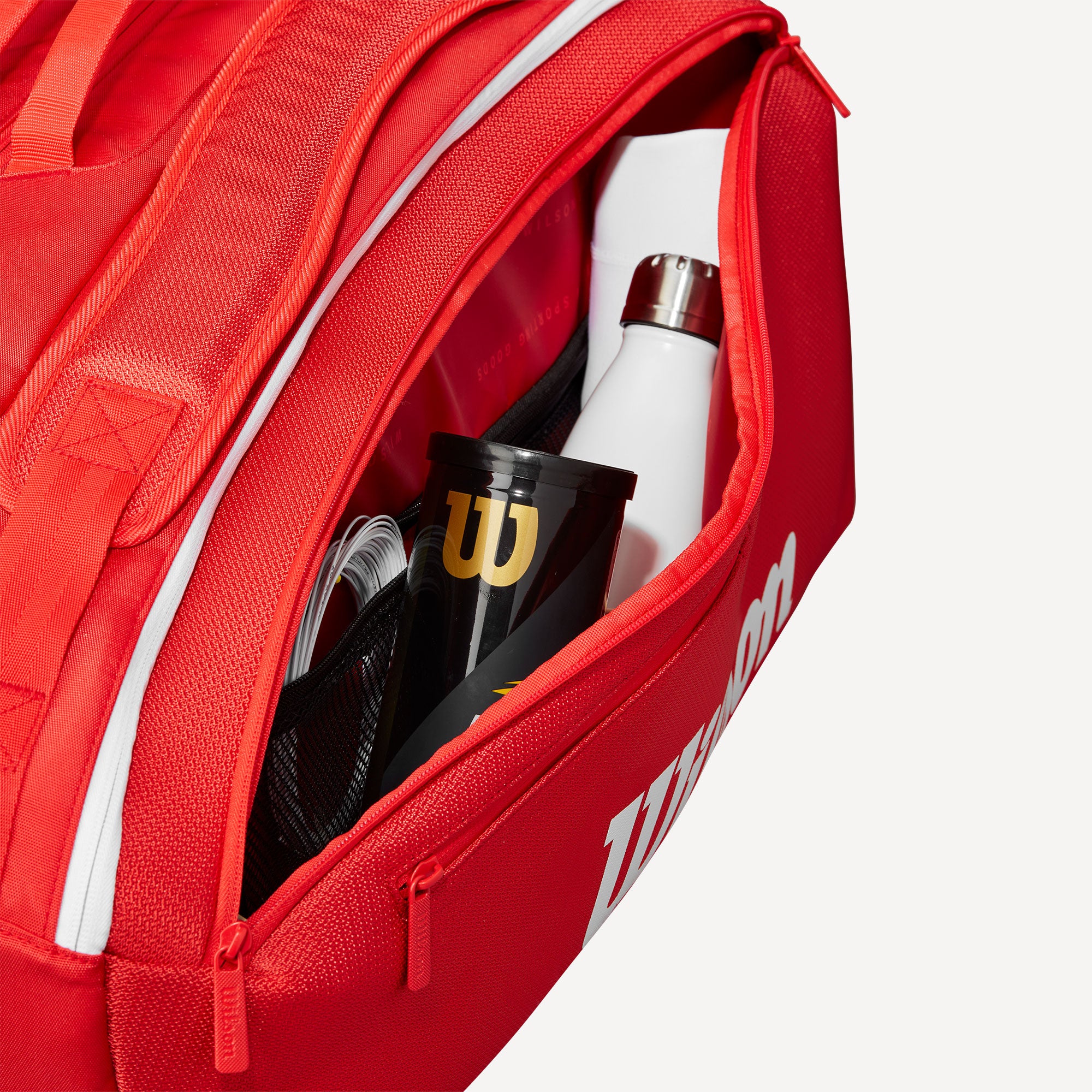 Wilson Super Tour Red 15 Racket Tennis Bag、mySite、neckold