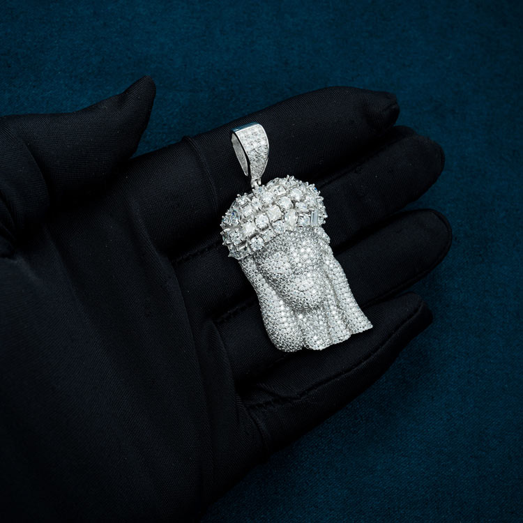 Moissanite Jesus Pendant 14K Gold、mySite、hinf8tx79