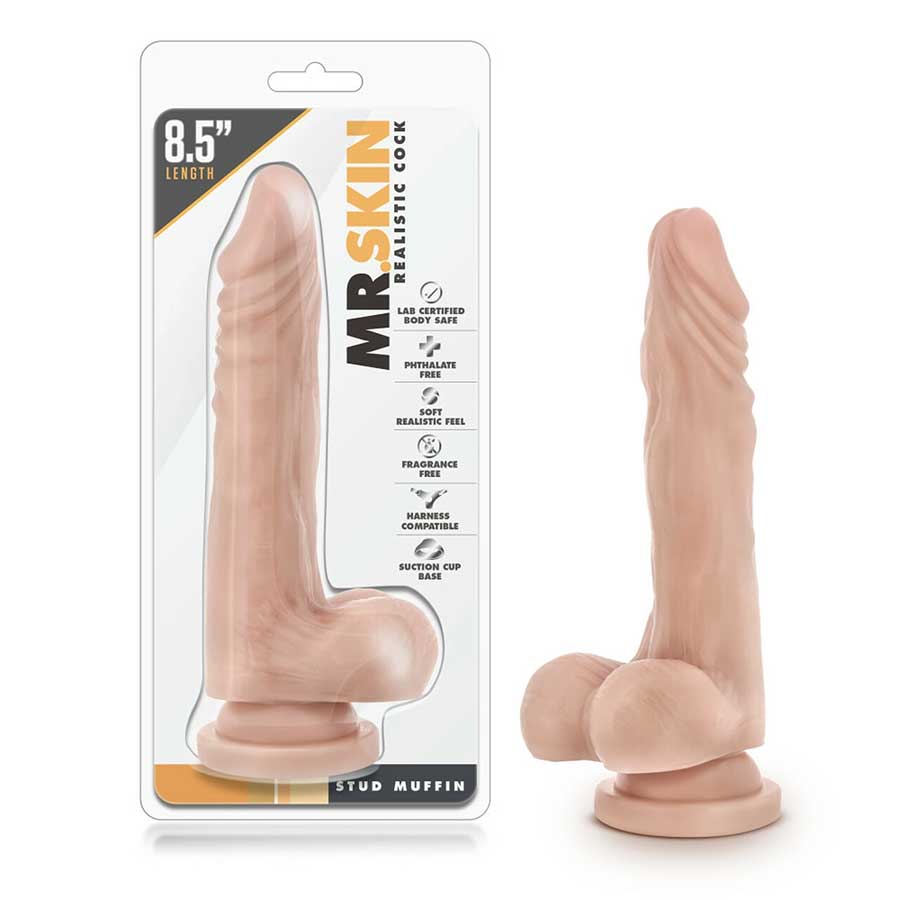 Dr. Skin Stud Muffin Realistic Anal Dildo with Balls by Blush Novelties、mySite、bottomscart