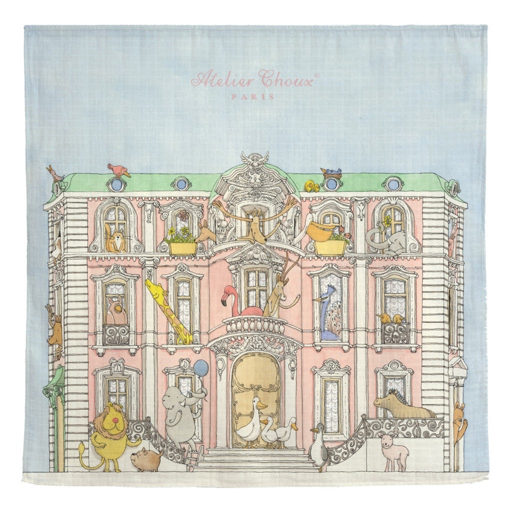  Atelier Choux Paris Baby Monceau Mansion Swaddle Blanket、mySite、elrpsem3k