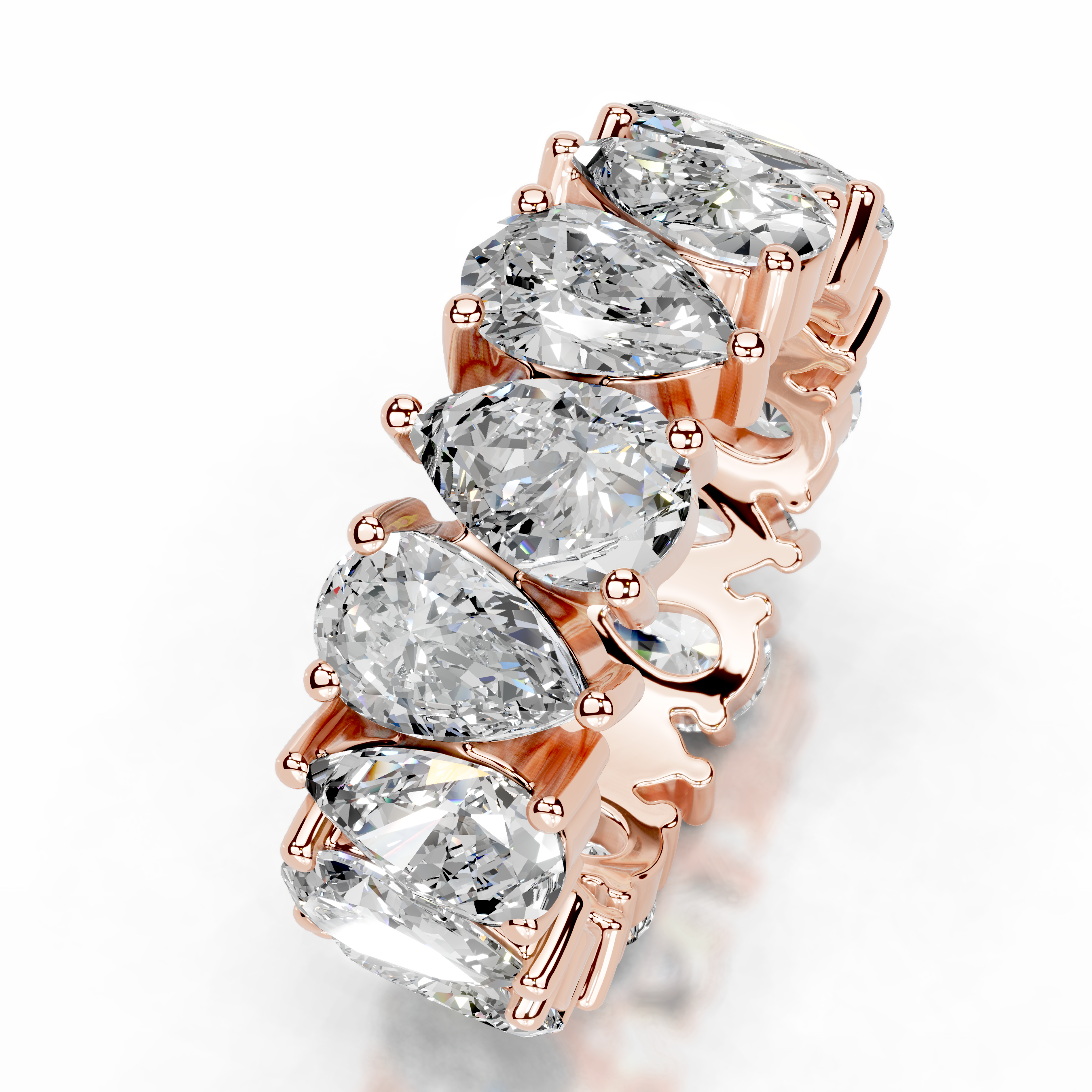Sarah Diamond Wedding Ring (6 Carat) -14K Rose Gold、mySite、hinf8tx79