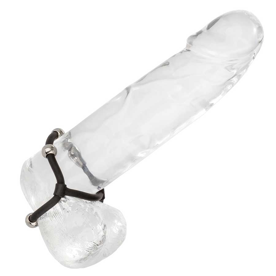 Steel Beaded Dual Black Silicone Maximizer Cock Ring by Cal Exotics、mySite、bottomscart