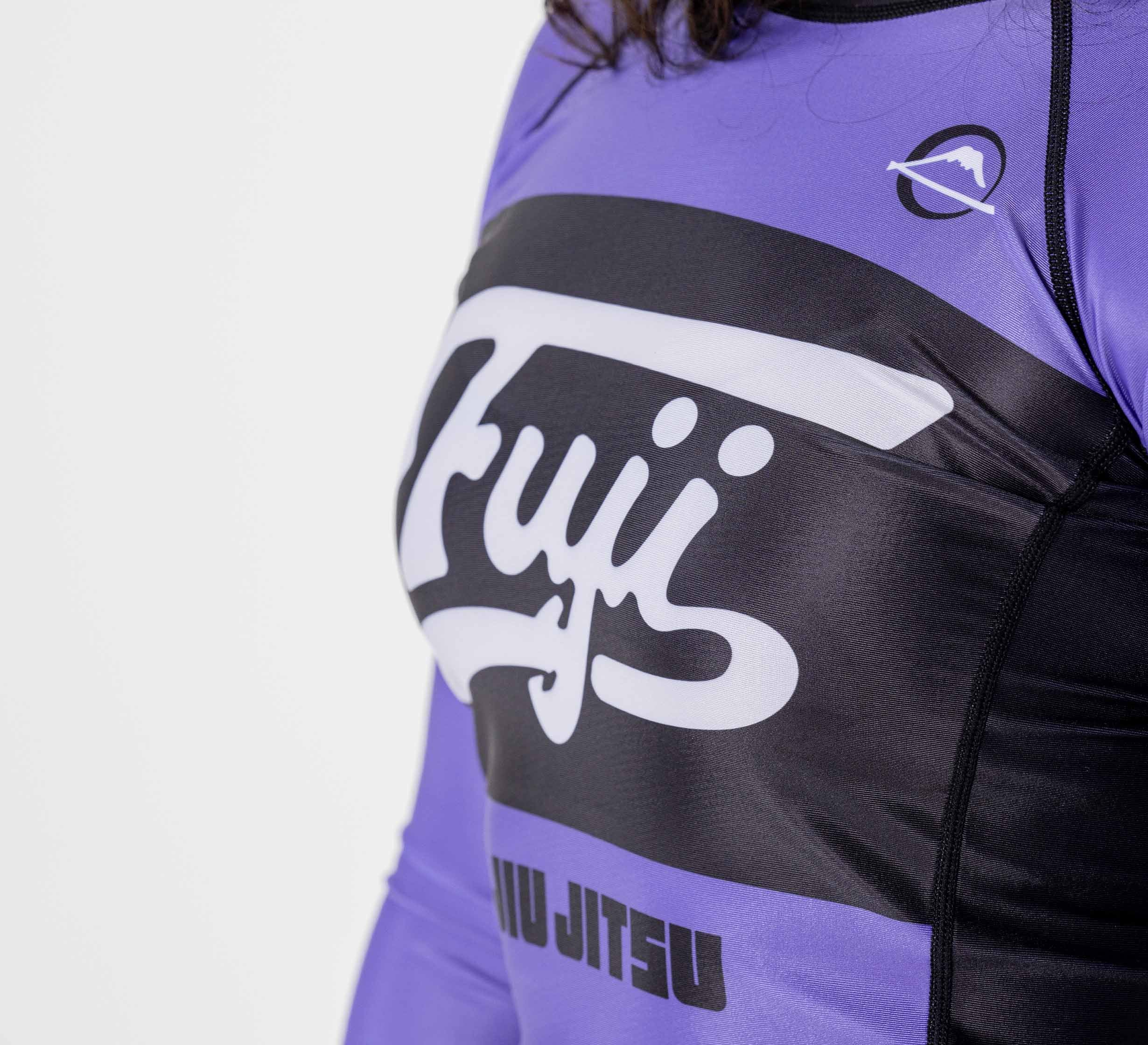 Womens Jiu Jitsu Script Flex Lite Long Sleeve Rashguard Purple、mySite、gigharbornorthrealestate