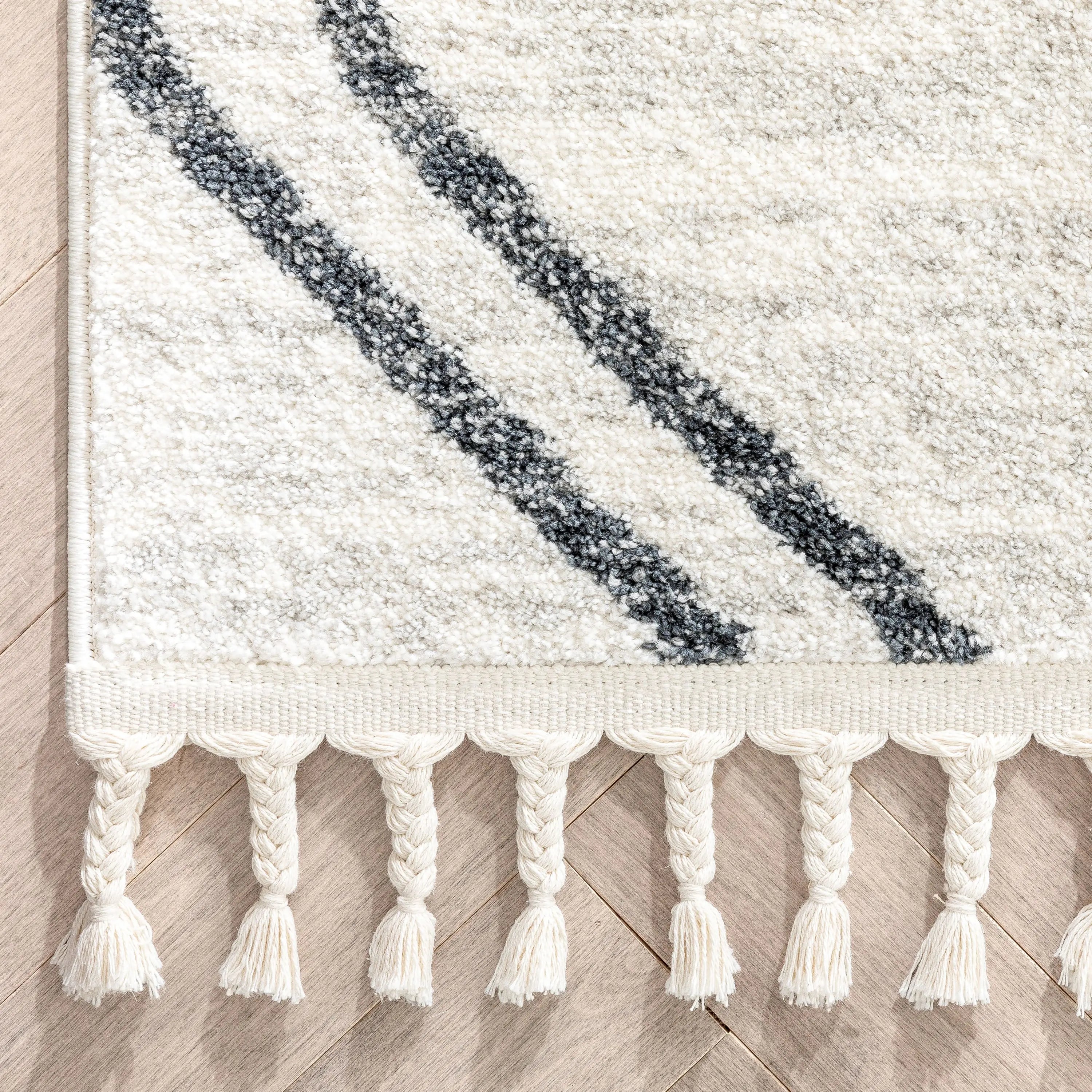 Reeve Modern Chevron Zig-Zag Grey Ivory Kids Rug、mySite、gigharbornorthrealestate