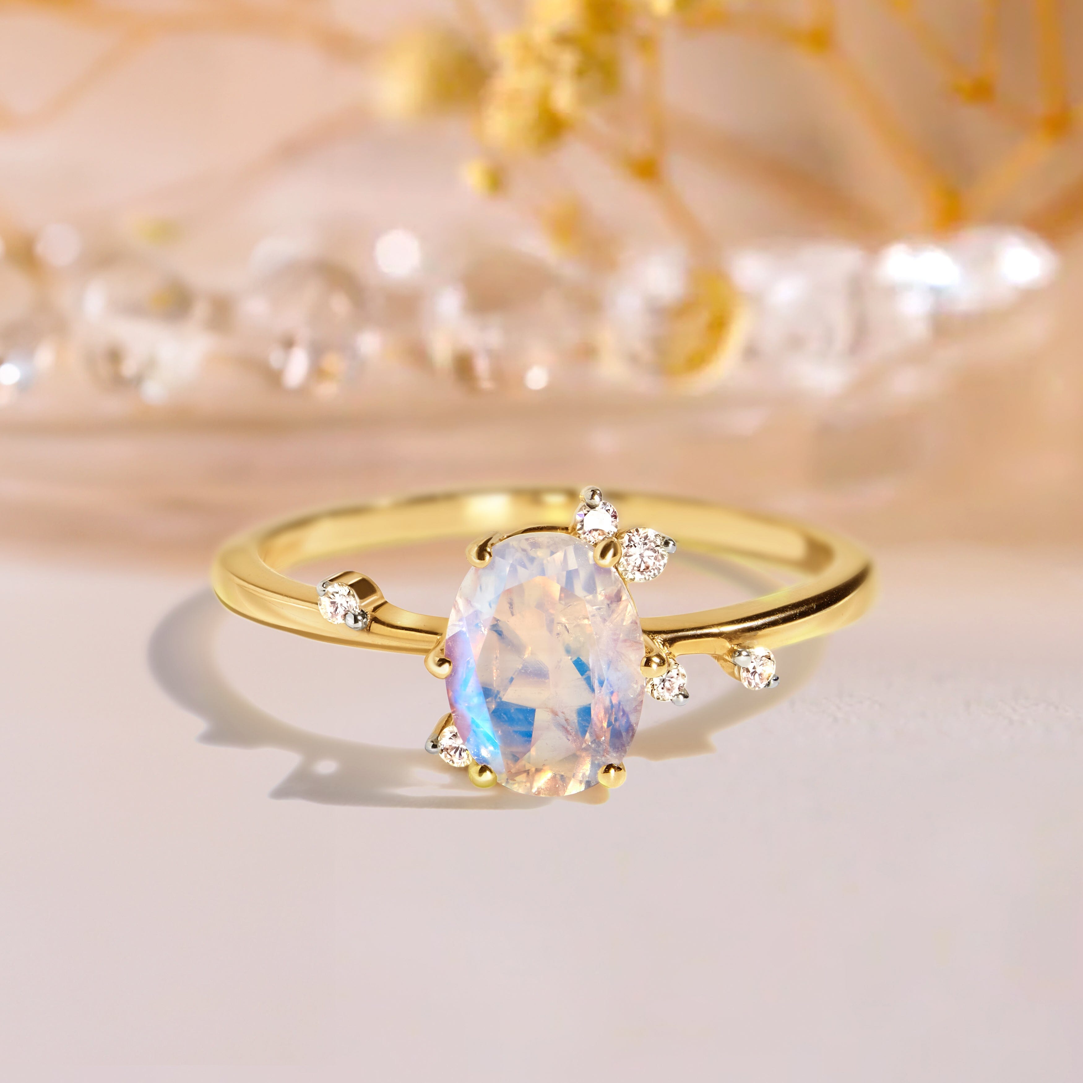 Moonstone Lab Diamond Ring - Muse、mySite、hinf8tx79