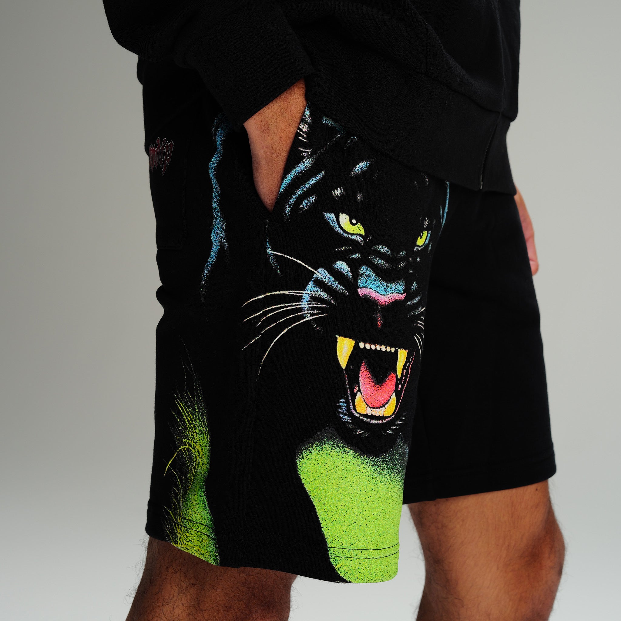  Fein Sweatshorts (Black)、mySite、merchandisen