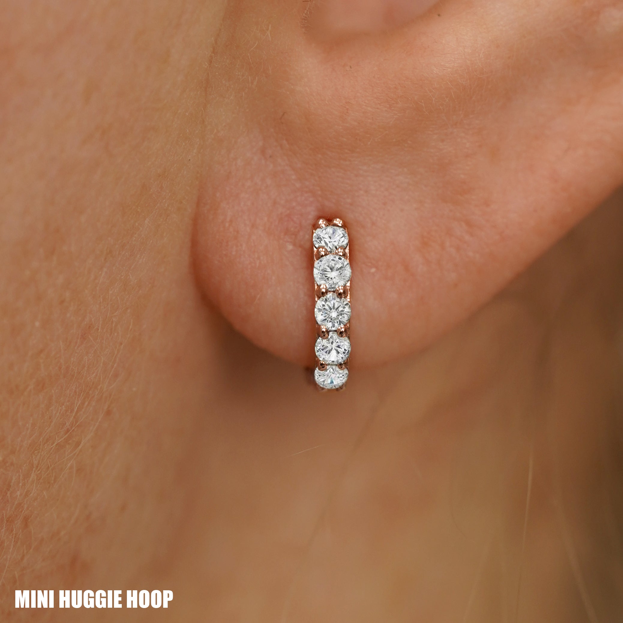 White Lab Diamond Huggie Hoop、mySite、hinf8tx79