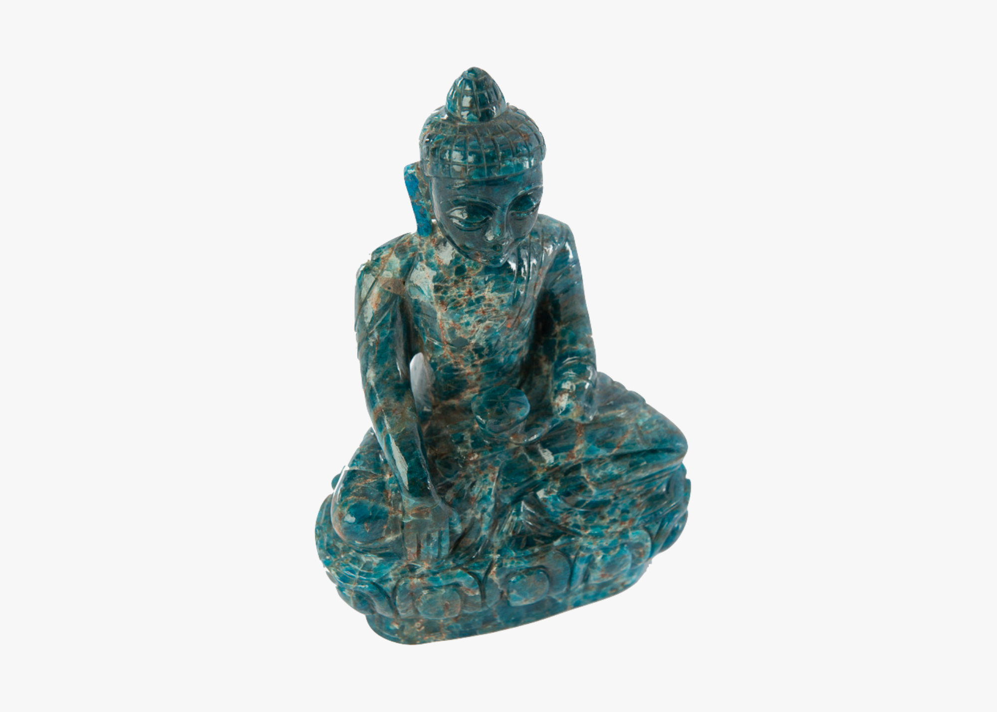 Sitting Buddha - Blue Apatite (Small, 17cm)、mySite、topwebapps