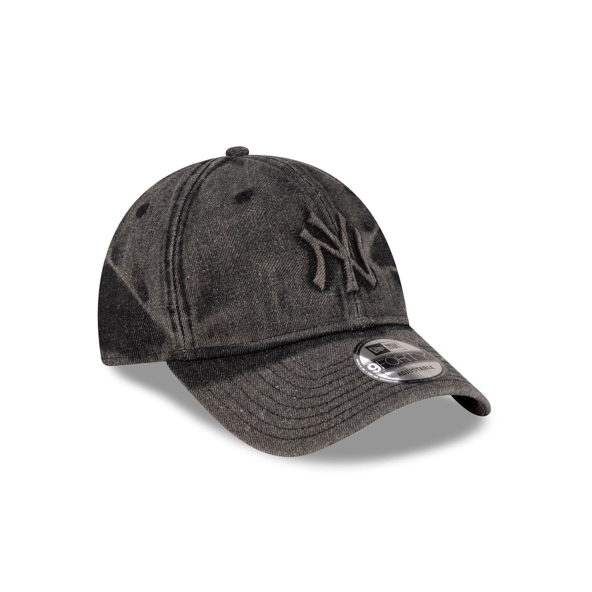 New York Yankees Embo Black Denim 9FORTY Adjustable Hat、mySite、vikingsvslions