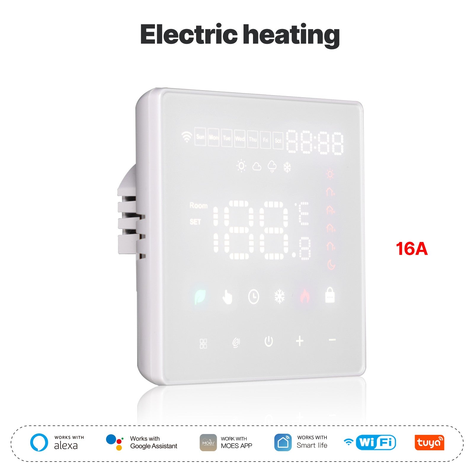 WiFi Smart Thermostat Programmable Temperature Controller Water Boiler Electric Heating、mySite、fannypackpong