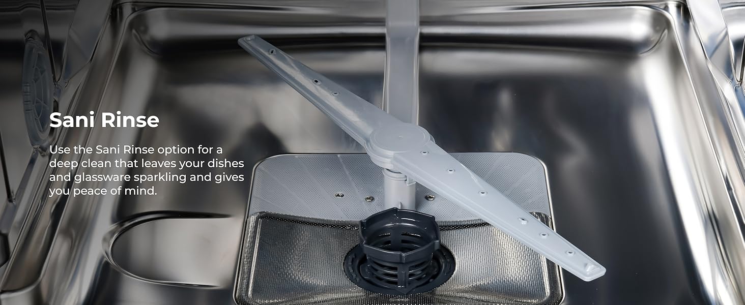 Sani Rinse removes bacteria for clean, sanitized dishes and glassware