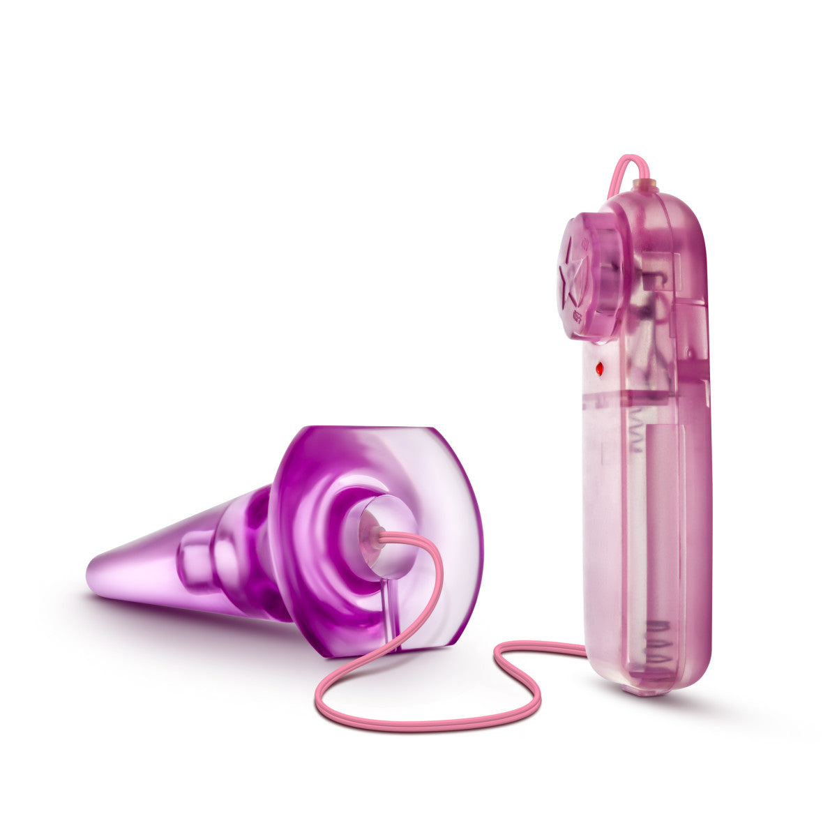 B Yours By Blush® | Basic Pleaser Remote-Control Pink 4-Inch Vibrating Anal Plug、mySite、bottomscart