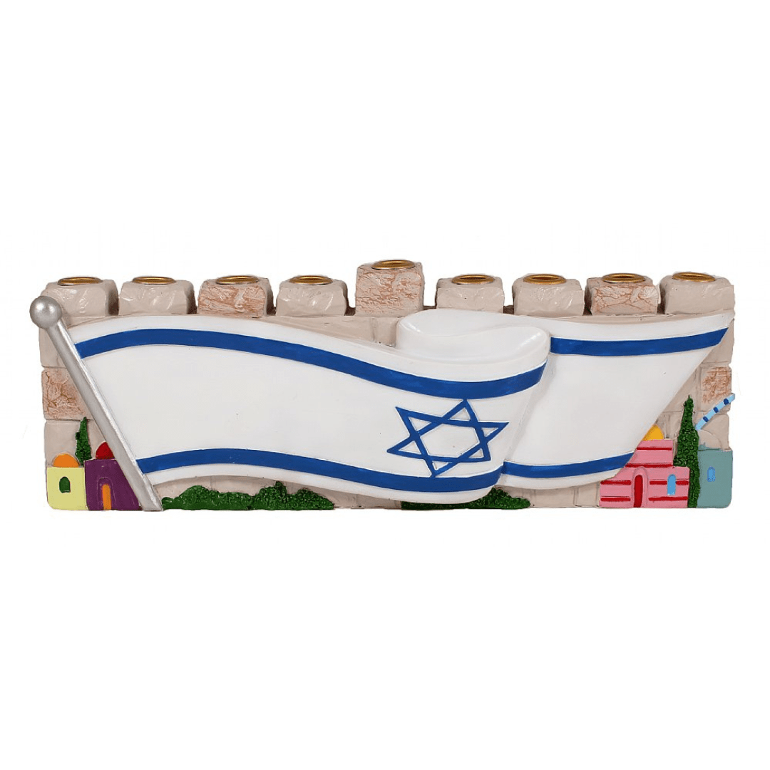 Israeli Flag Menorah with Jerusalem's Kotel、mySite、topwebapps
