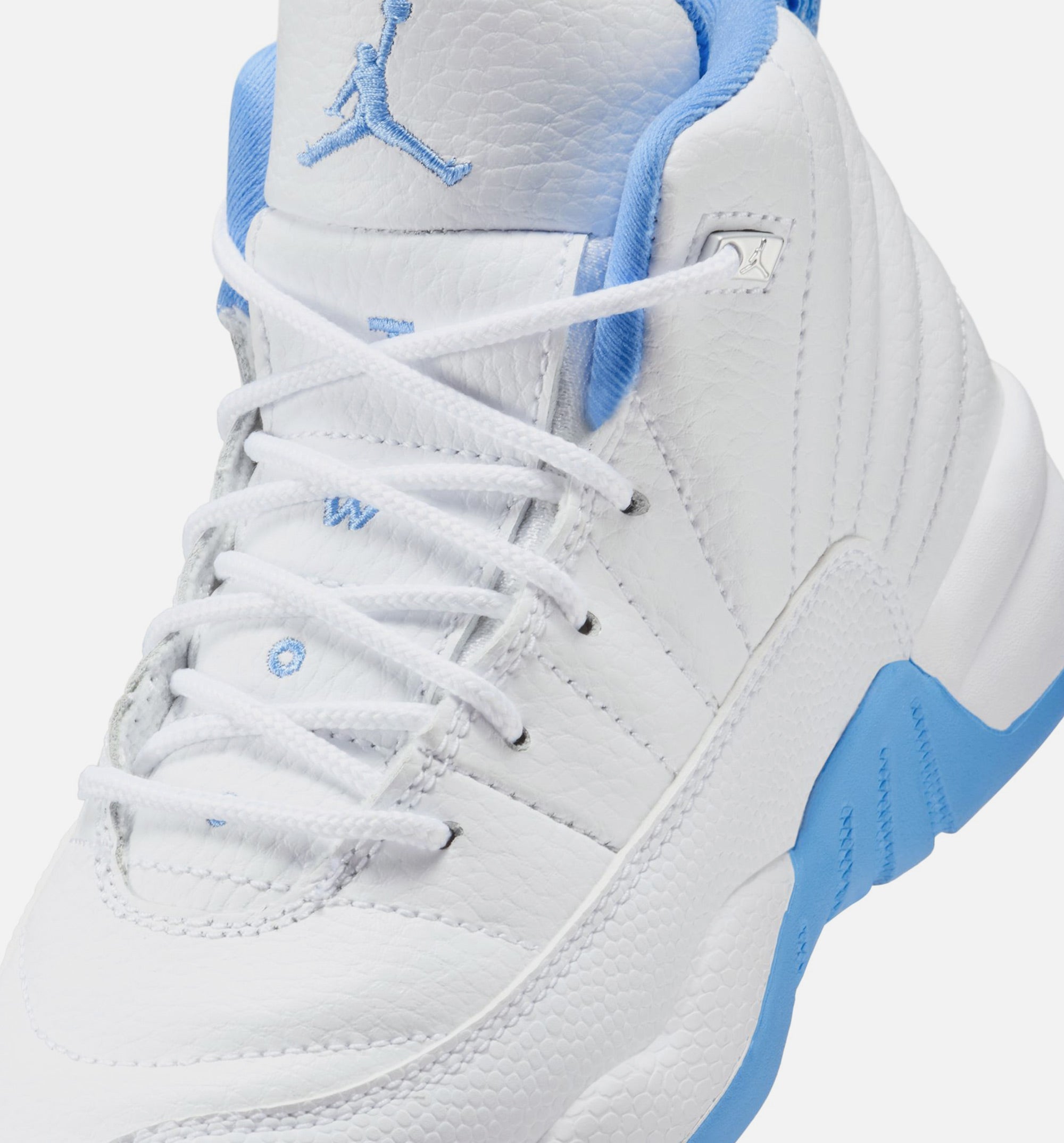 Air Jordan 12 Retro White and University Blue Preschool Lifestyle Shoe - White/University Blue/Metallic Silver Free Shipping、mySite、dreamappss