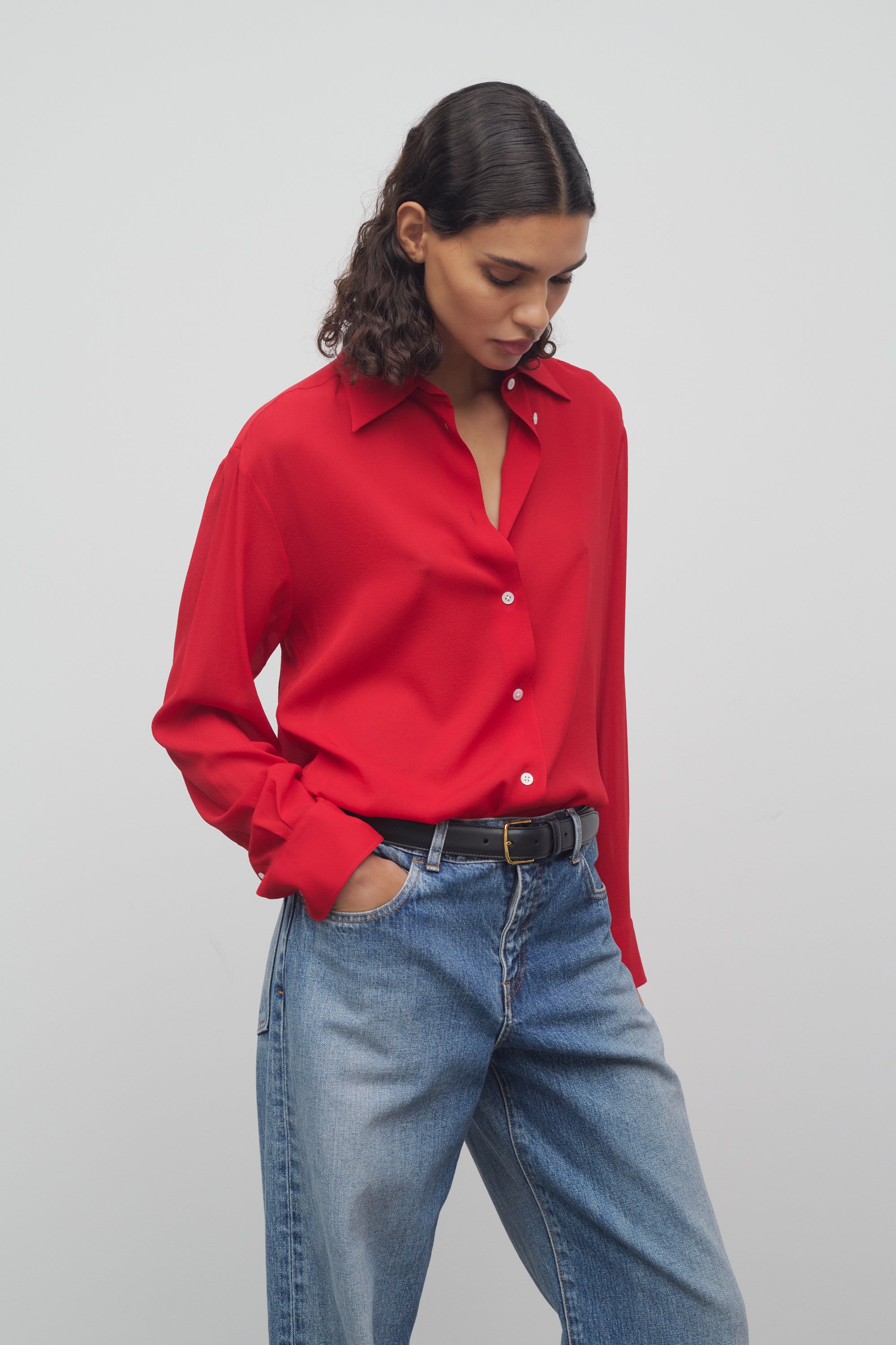 Elia Shirt in Silk、mySite、aoinhome