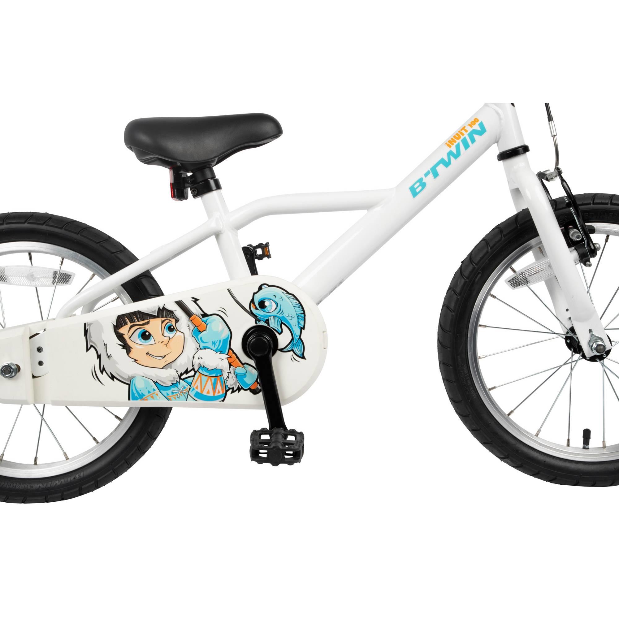 Btwin 100 Frosty Blue Hybrid Bike 16 Kids 3'7 to 4'0