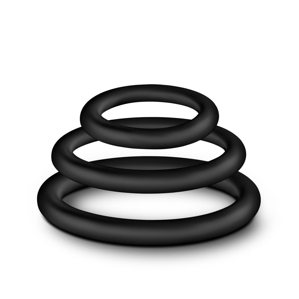 Performance By Blush® | VS4: Black Penis Rings (3-Sizes) - Made with Puria™ Silicone、mySite、bottomscart