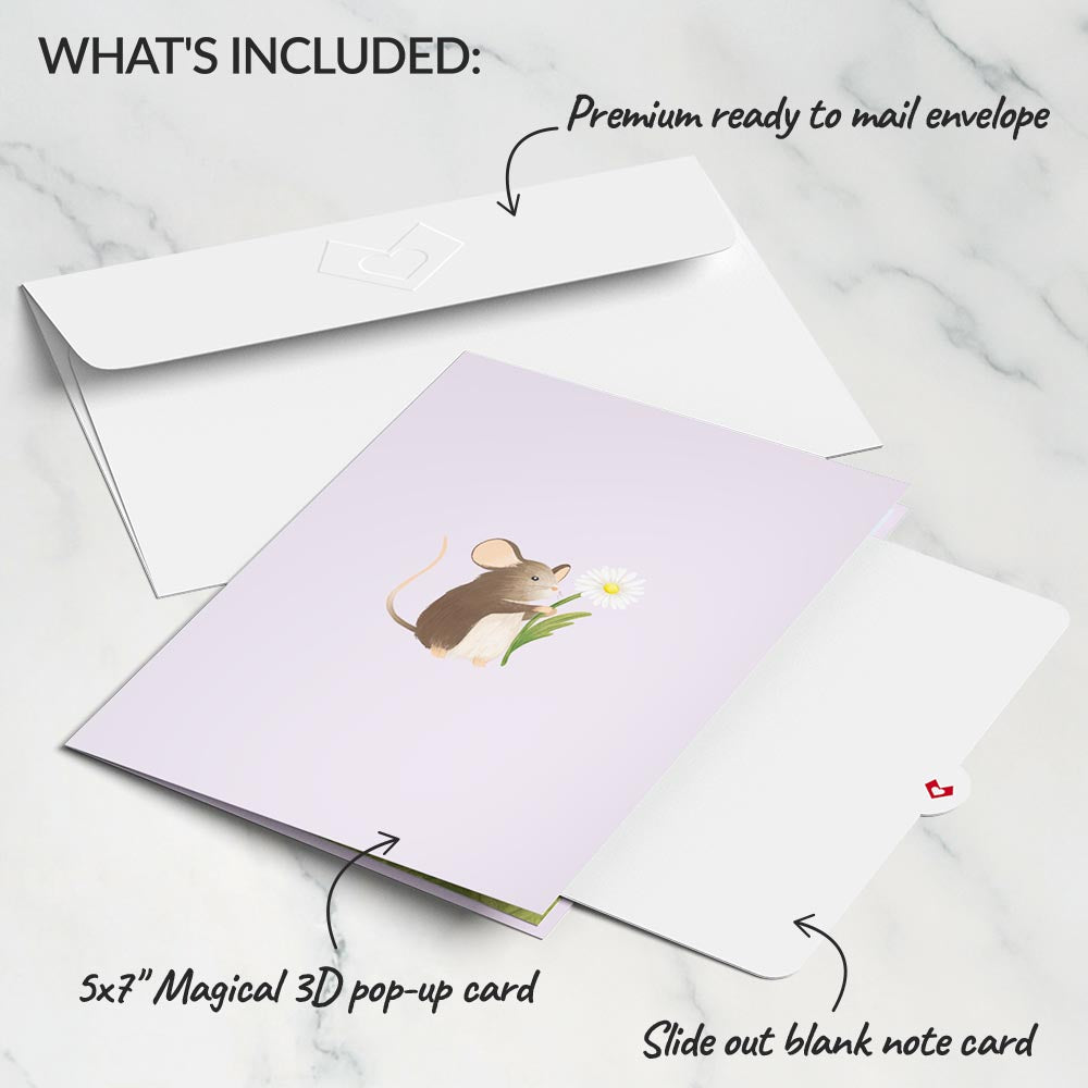 Field Mouse in the Flowers Pop-Up Card、mySite、solidvoid