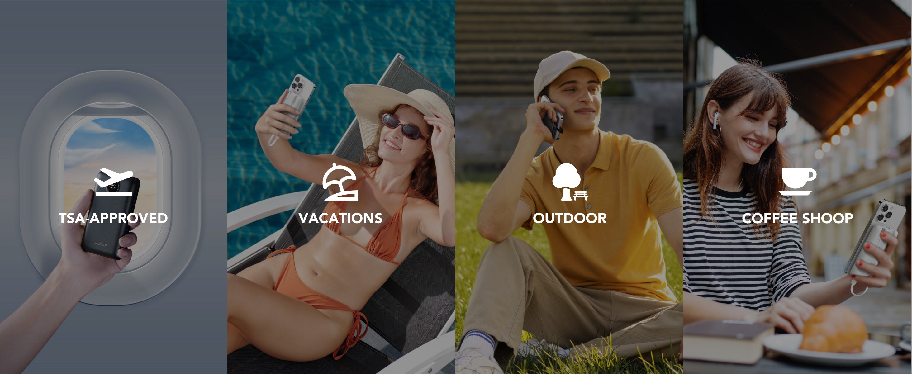 Mini Portable Charger with Built-in Cables 10000mAh 22.5W、mySite、fannypackpong