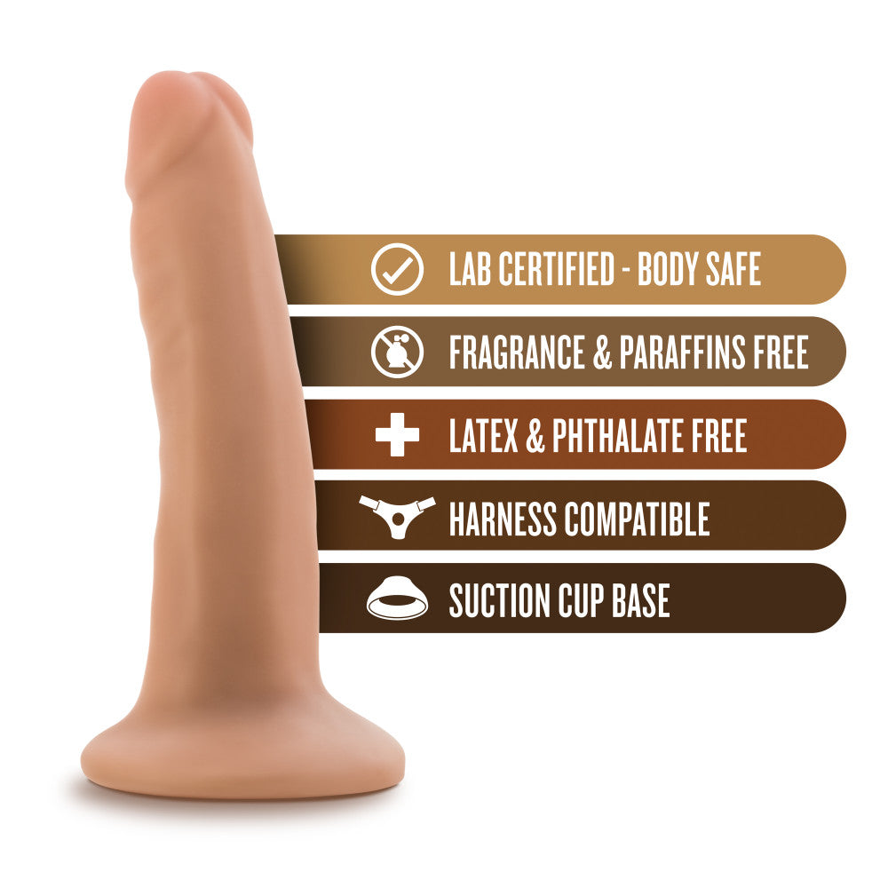 Dr. Skin By Blush® | Realistic Vanilla 5.5-Inch Long Dildo With Suction Cup Base、mySite、bottomscart