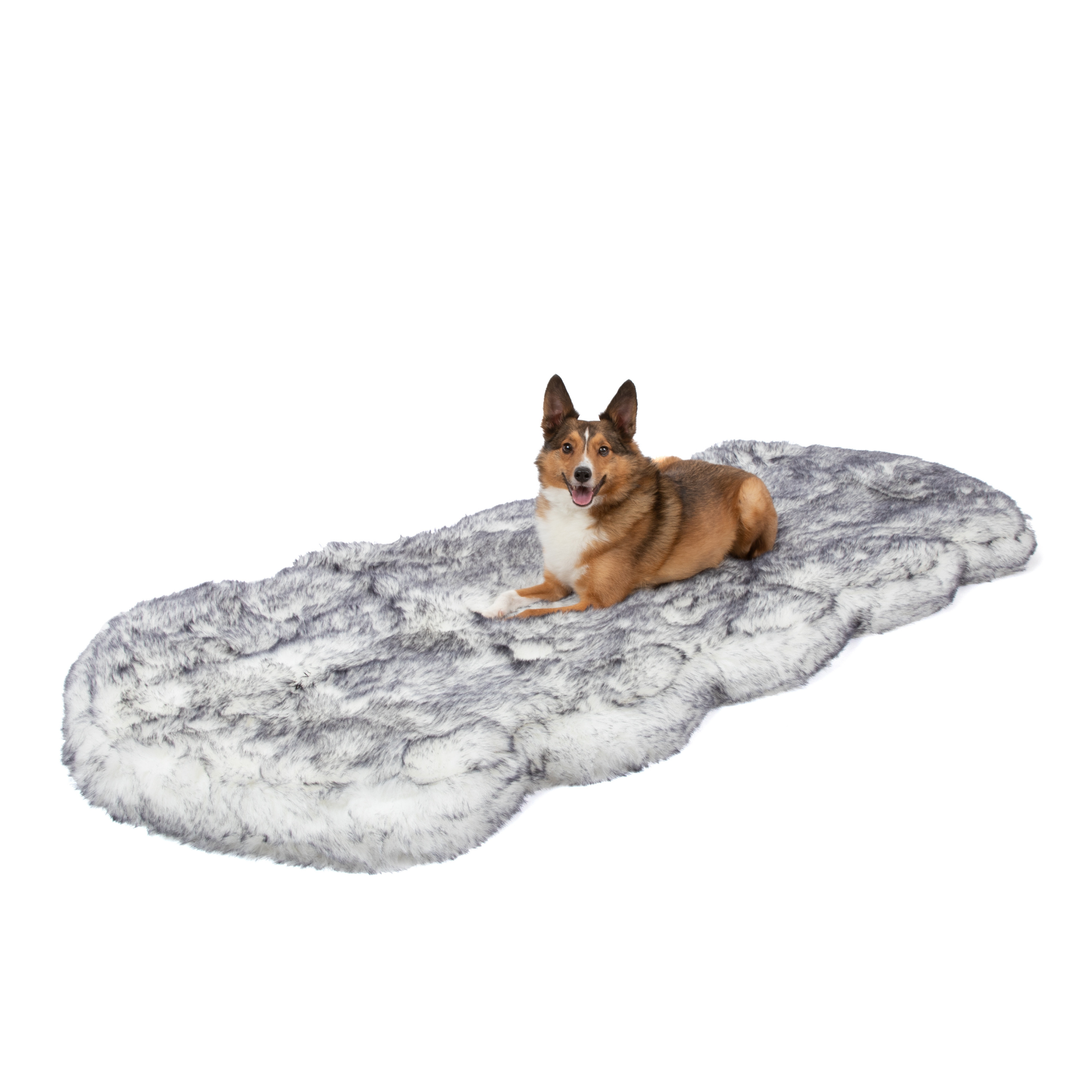 PupRug™ Luxe Orthopedic Runner Bed + Matching Waterproof Blanket Bundle - Ultra Plush Arctic Fox、mySite、solidvoid