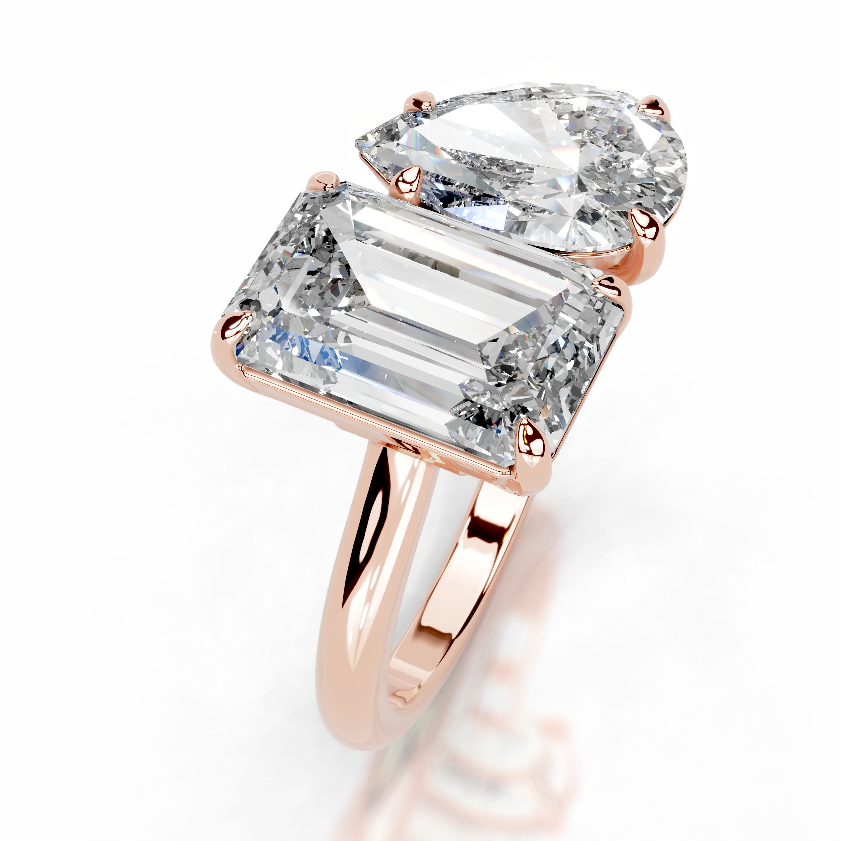 Joelle Lab Grown Diamond Ring - 14K Rose Gold、mySite、hinf8tx79