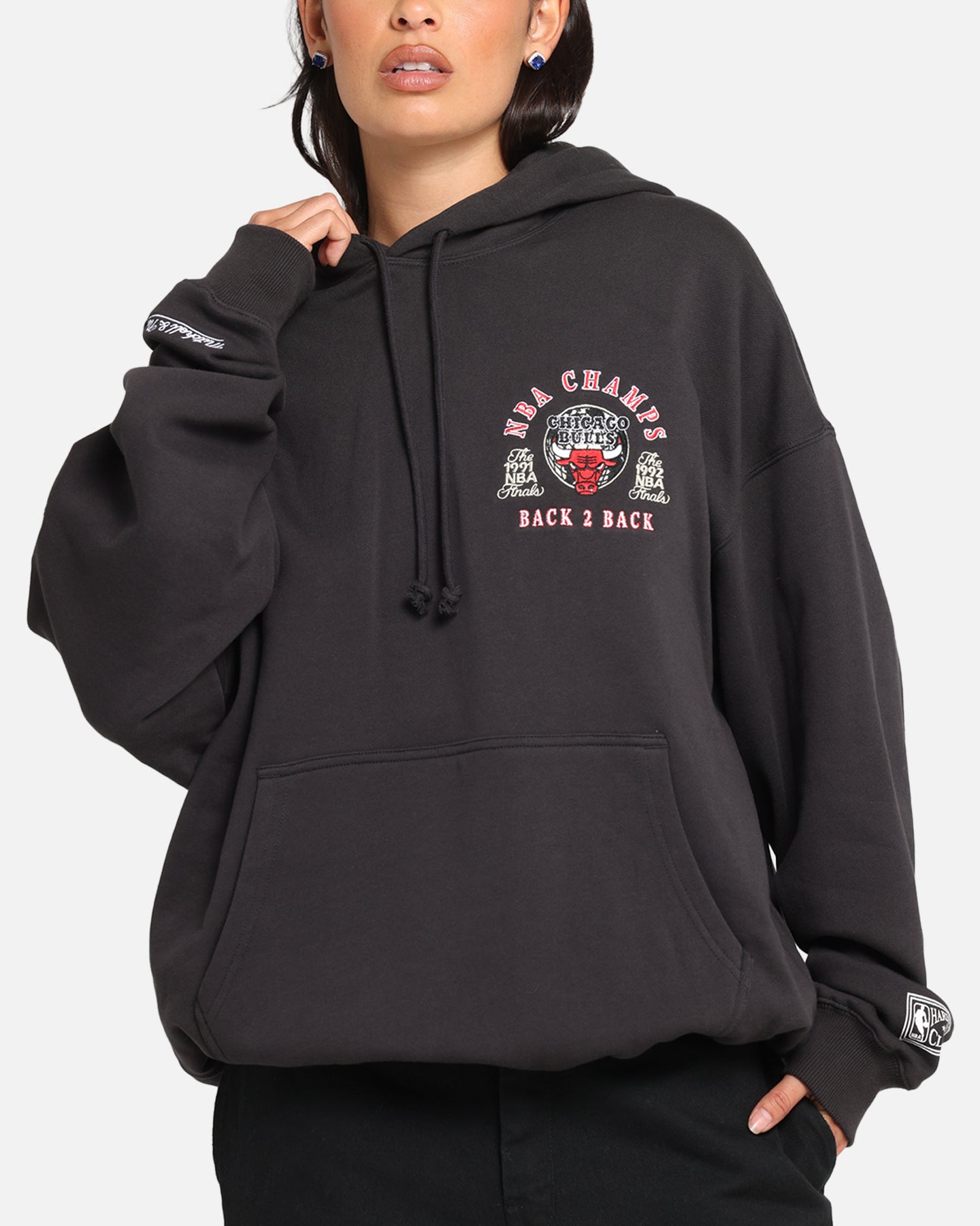 Mitchell & Ness Chicago Bulls National Champions Hoodie Faded Black、mySite、zt4zffjzw
