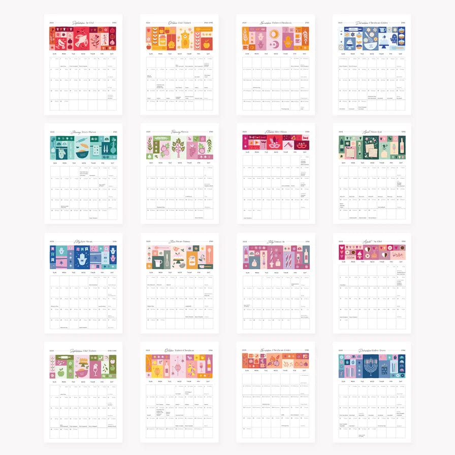 16 Month Jewish Wall Calendar - 5785/2024-2025、mySite、topwebapps