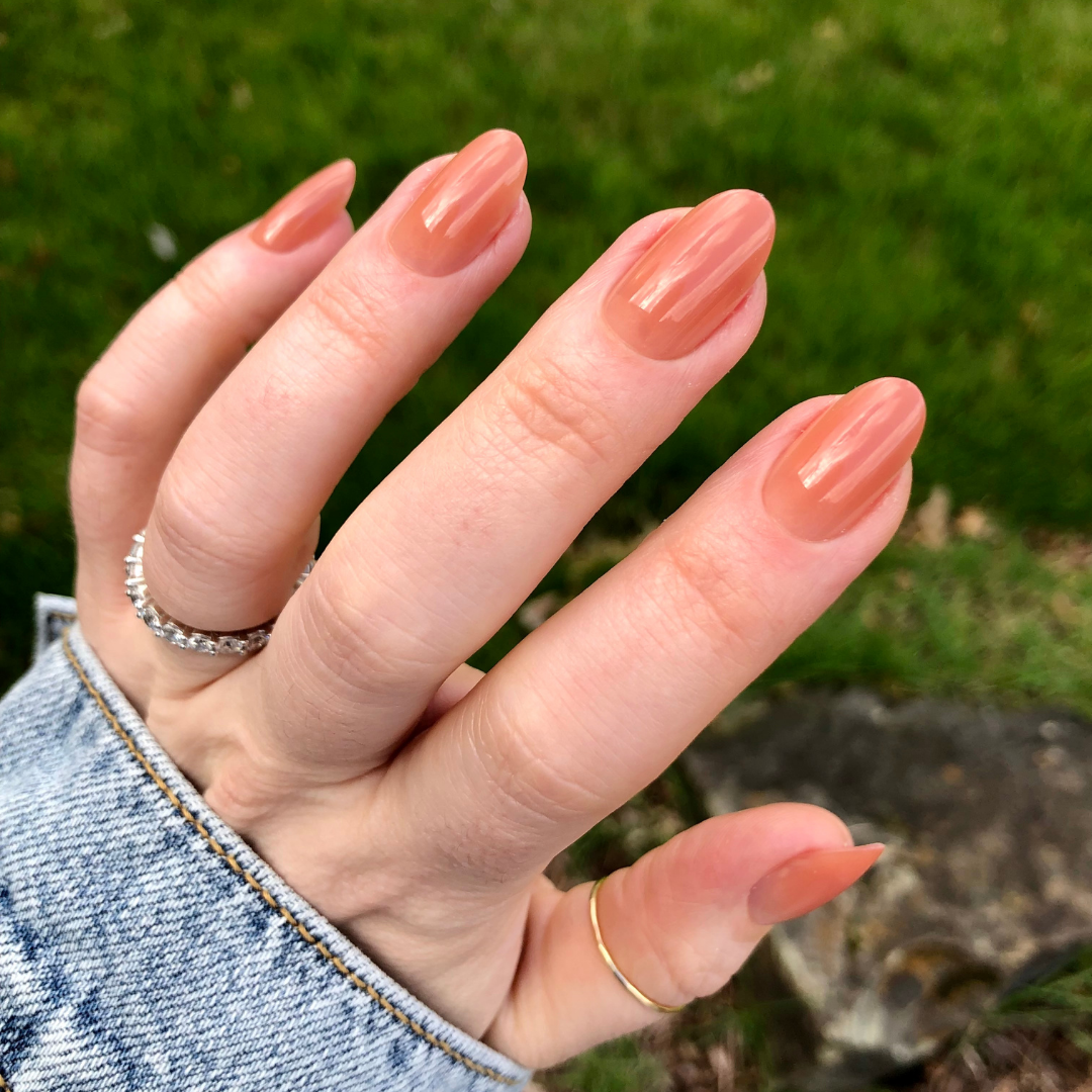 Caramel Syrup Gradient - Press-On | Medium | Oval、mySite、solidvoid