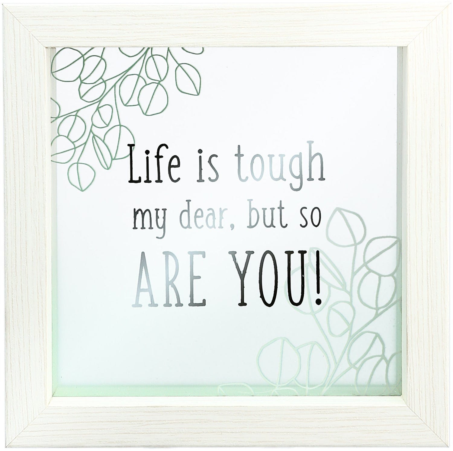 Life is tough.. and Make Today Amazing Inspirational Glass Framed Plaques *、mySite、g9winljtr